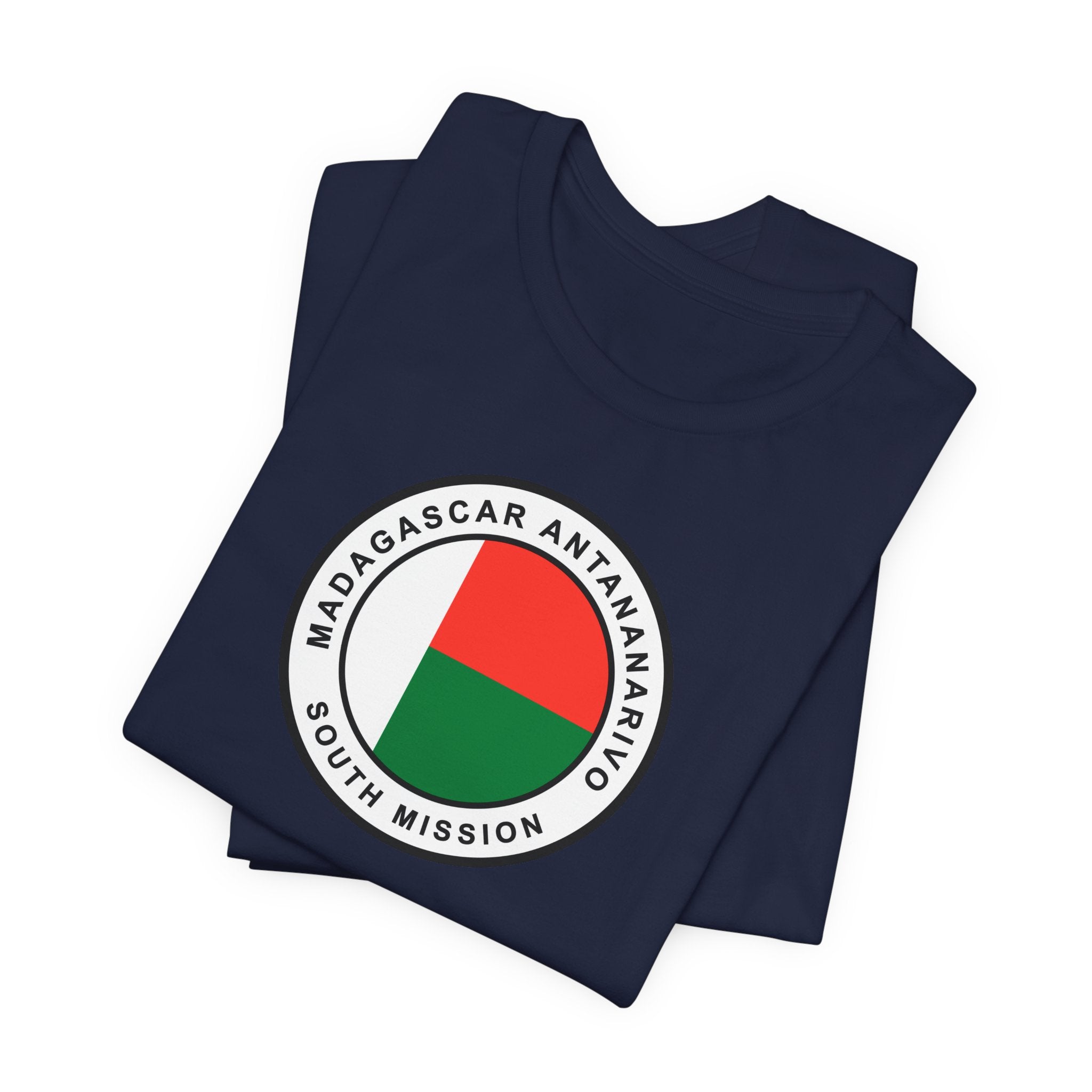 Madagascar Antananarivo South Mission Flag Logo (White Border) T-shirt - Mission Wishlist - LDS Missionary Gift Store