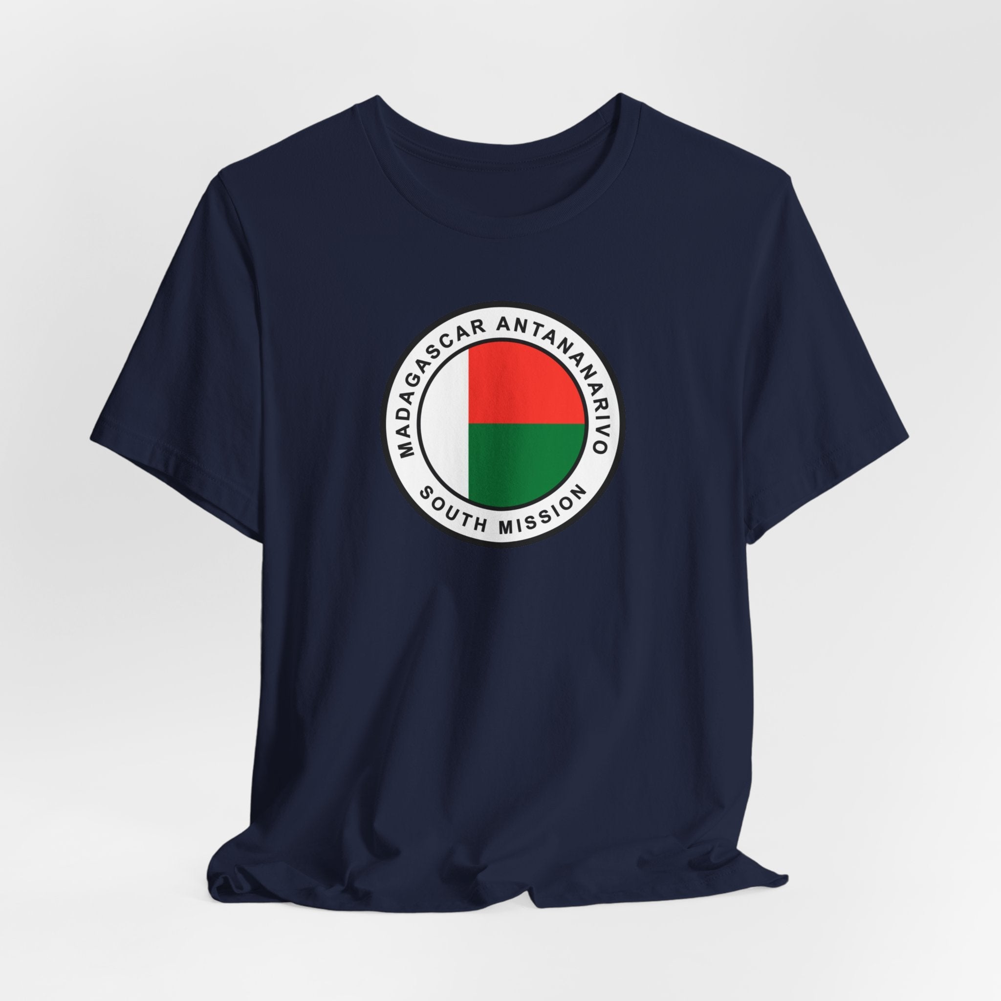 Madagascar Antananarivo South Mission Flag Logo (White Border) T-shirt - Mission Wishlist - LDS Missionary Gift Store