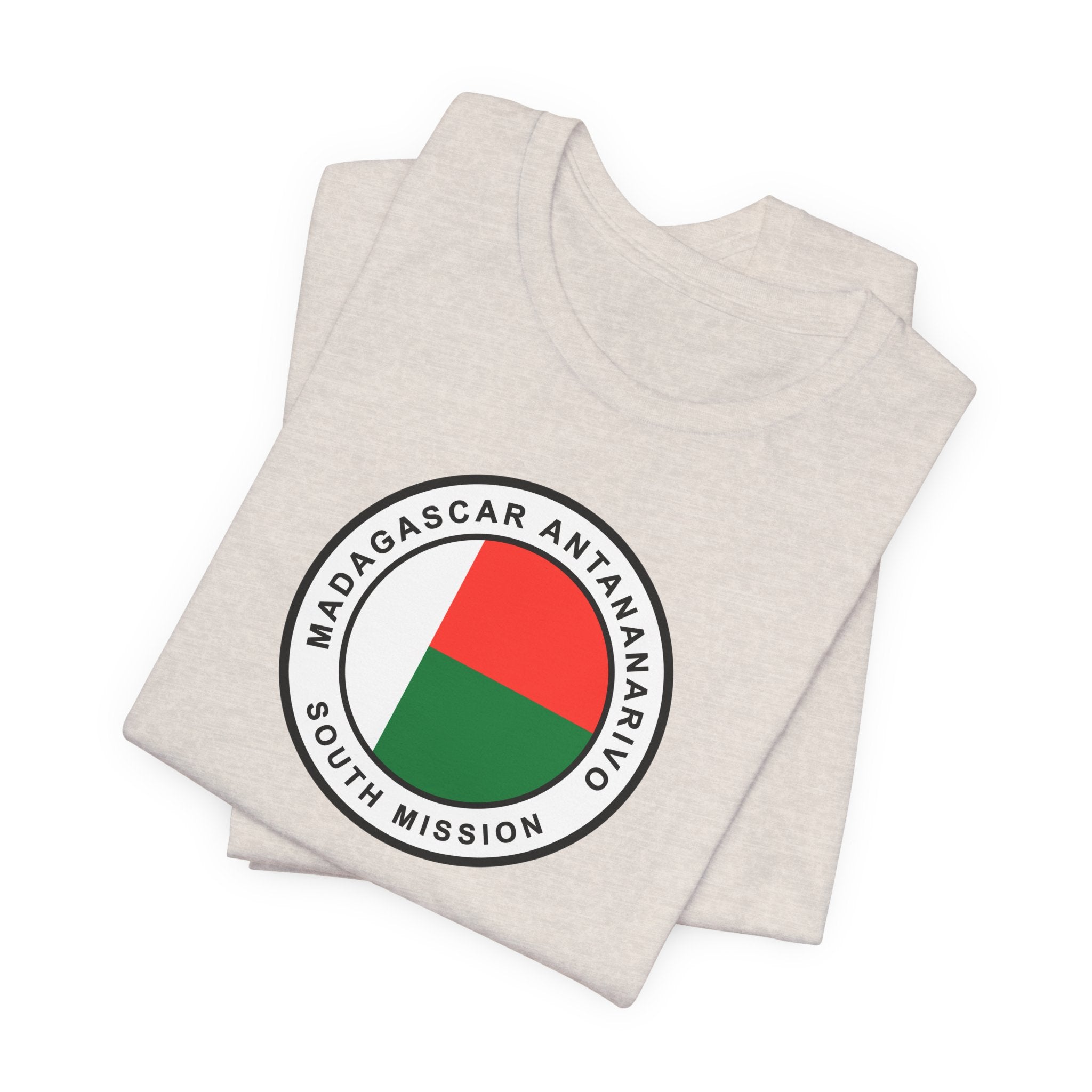 Madagascar Antananarivo South Mission Flag Logo (White Border) T-shirt - Mission Wishlist - LDS Missionary Gift Store