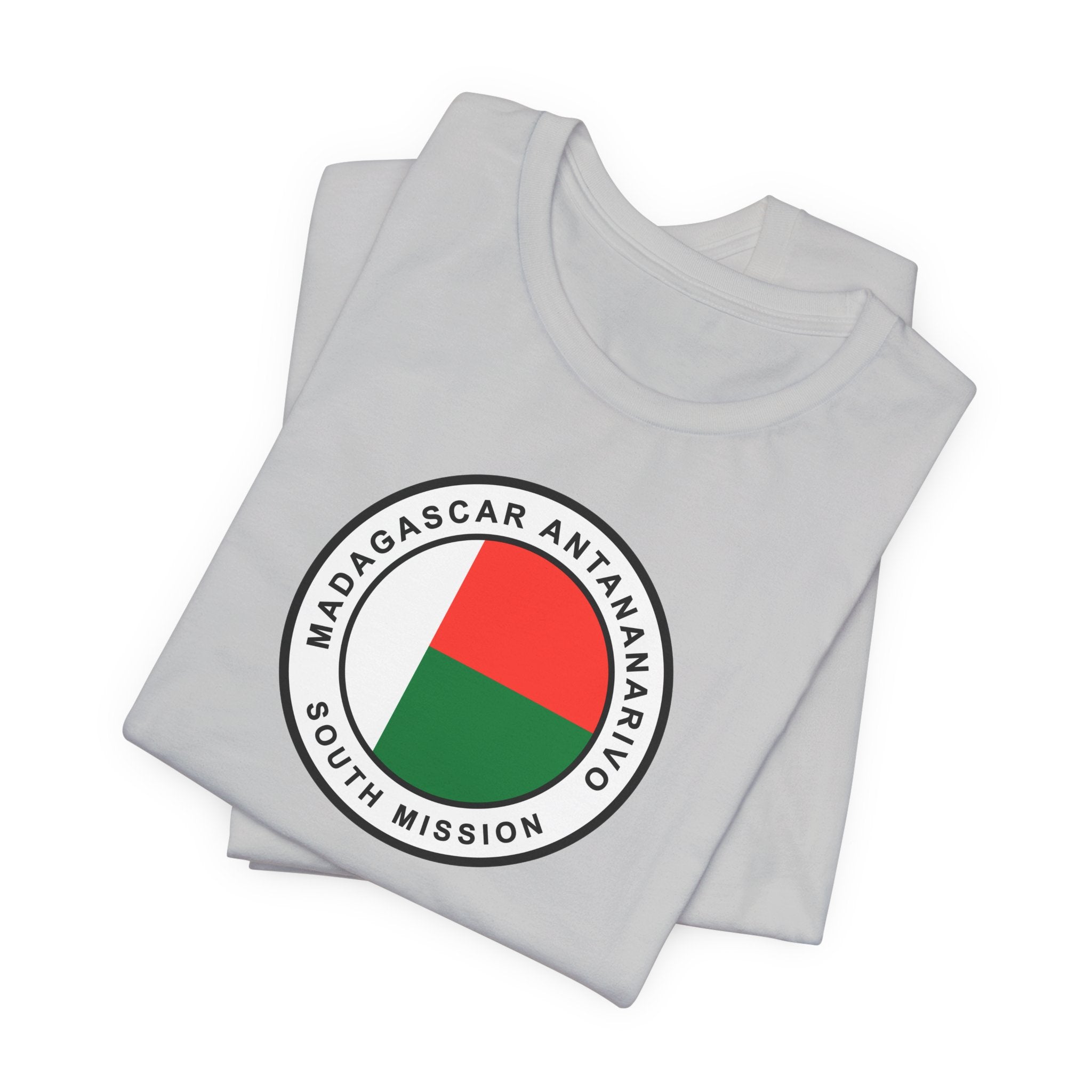 Madagascar Antananarivo South Mission Flag Logo (White Border) T-shirt - Mission Wishlist - LDS Missionary Gift Store