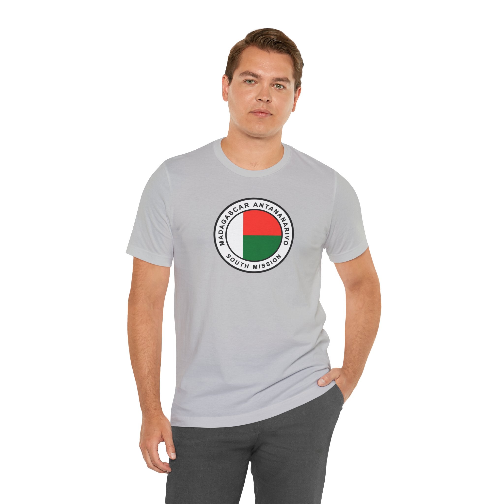 Madagascar Antananarivo South Mission Flag Logo (White Border) T-shirt - Mission Wishlist - LDS Missionary Gift Store