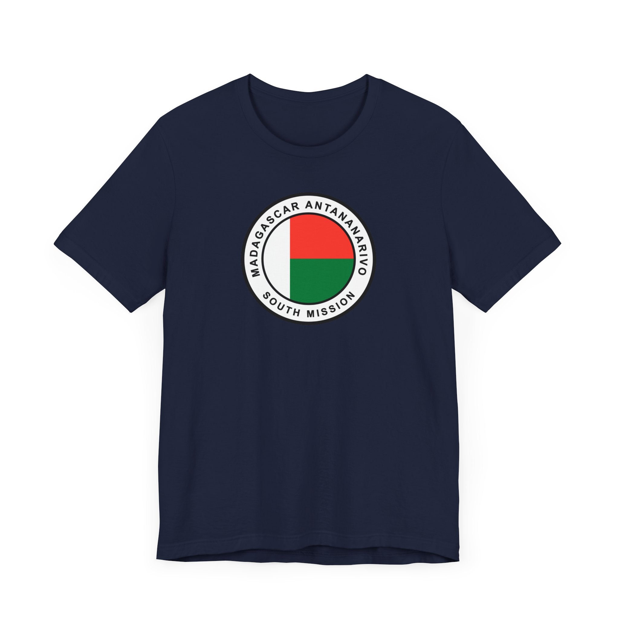 Madagascar Antananarivo South Mission Flag Logo (White Border) T-shirt - Mission Wishlist - LDS Missionary Gift Store