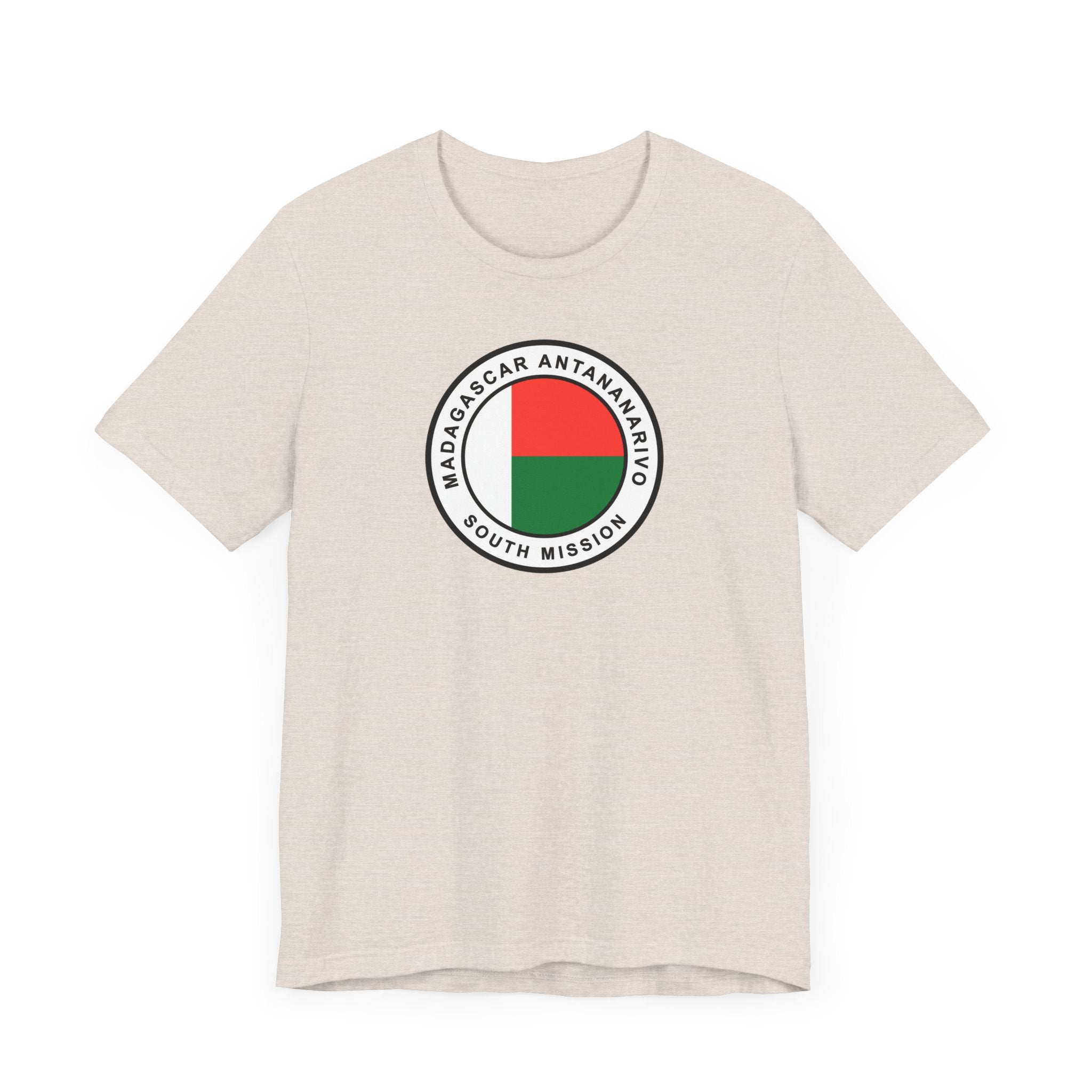 Madagascar Antananarivo South Mission Flag Logo (White Border) T-shirt - Mission Wishlist - LDS Missionary Gift Store