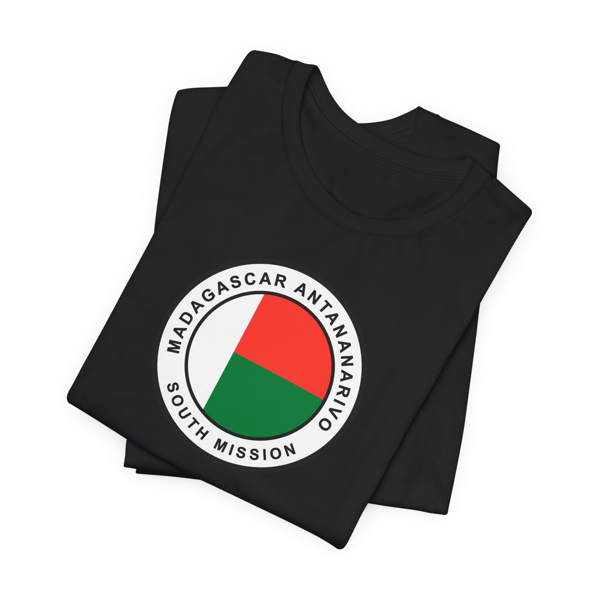 Madagascar Antananarivo South Mission Flag Logo (White Border) T-shirt - Mission Wishlist - LDS Missionary Gift Store