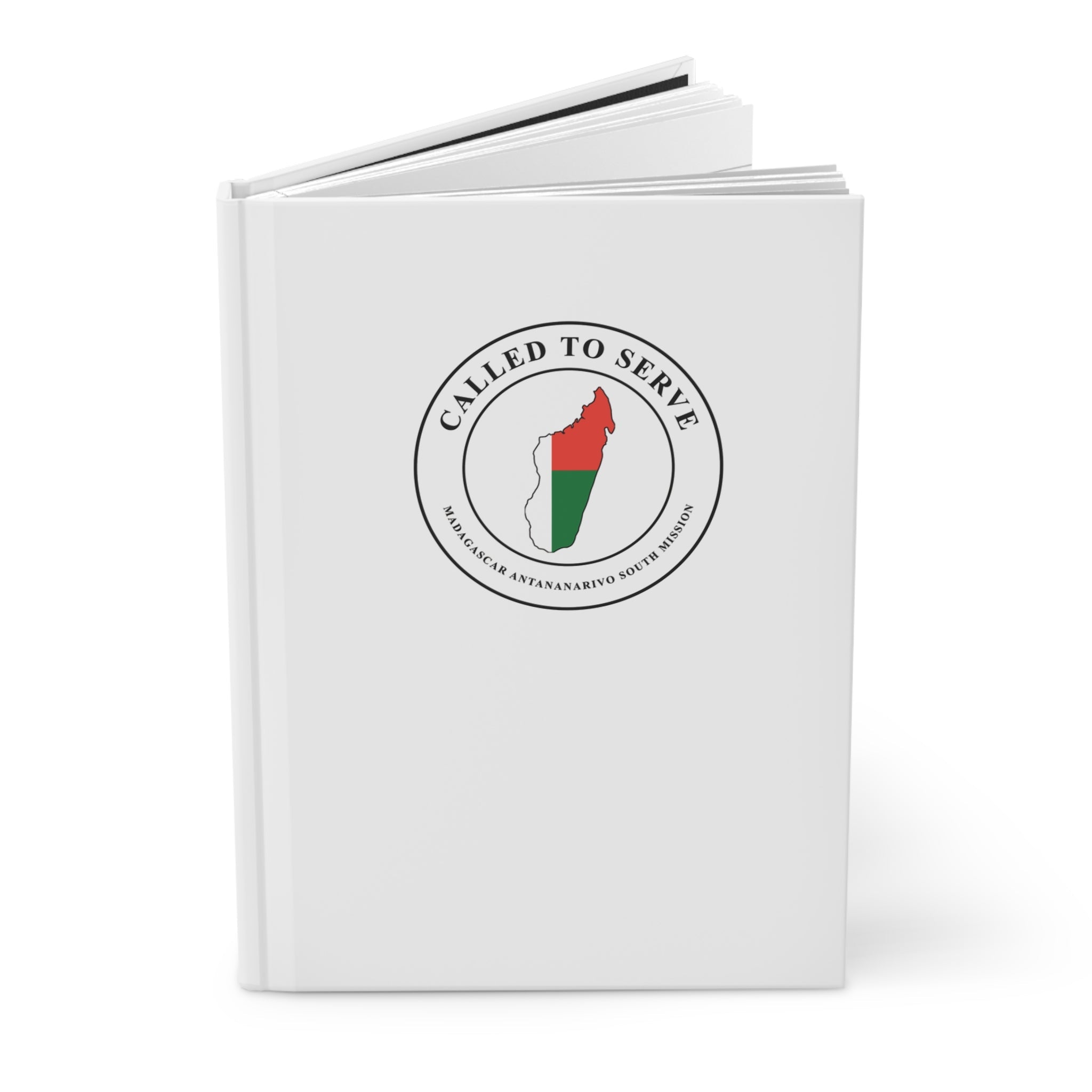 Madagascar Antananarivo South Mission Flag Map Called to Serve White Hardcover Journal Matte - Mission Wishlist - LDS Missionary Gift Store