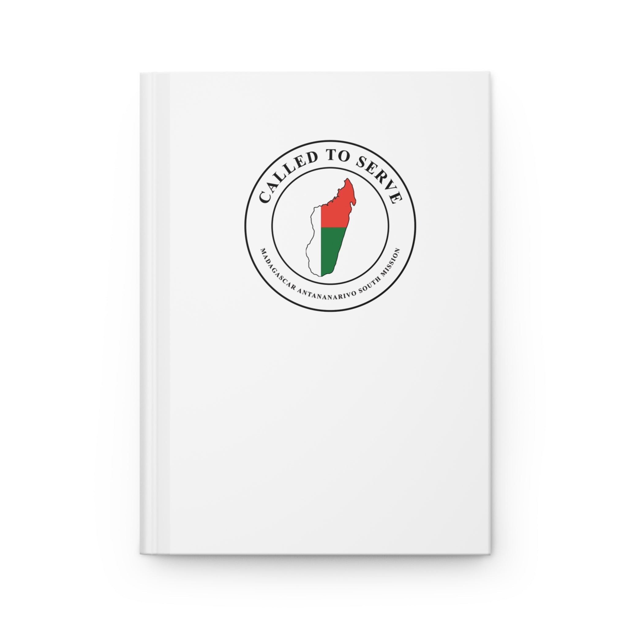 Madagascar Antananarivo South Mission Flag Map Called to Serve White Hardcover Journal Matte - Mission Wishlist - LDS Missionary Gift Store