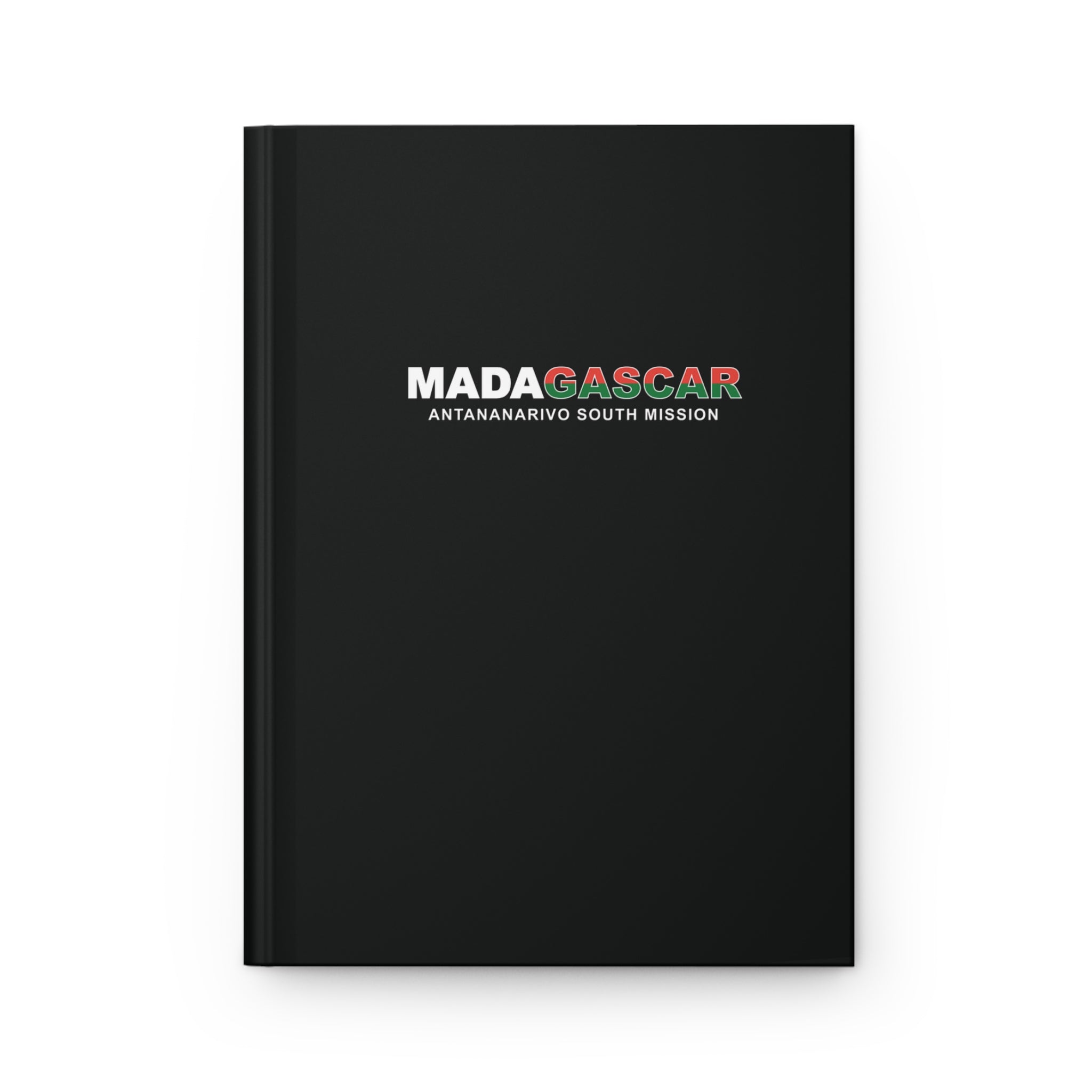 Madagascar Antananarivo South Mission Flag Title Black Hardcover Journal Matte - Mission Wishlist - LDS Missionary Gift Store