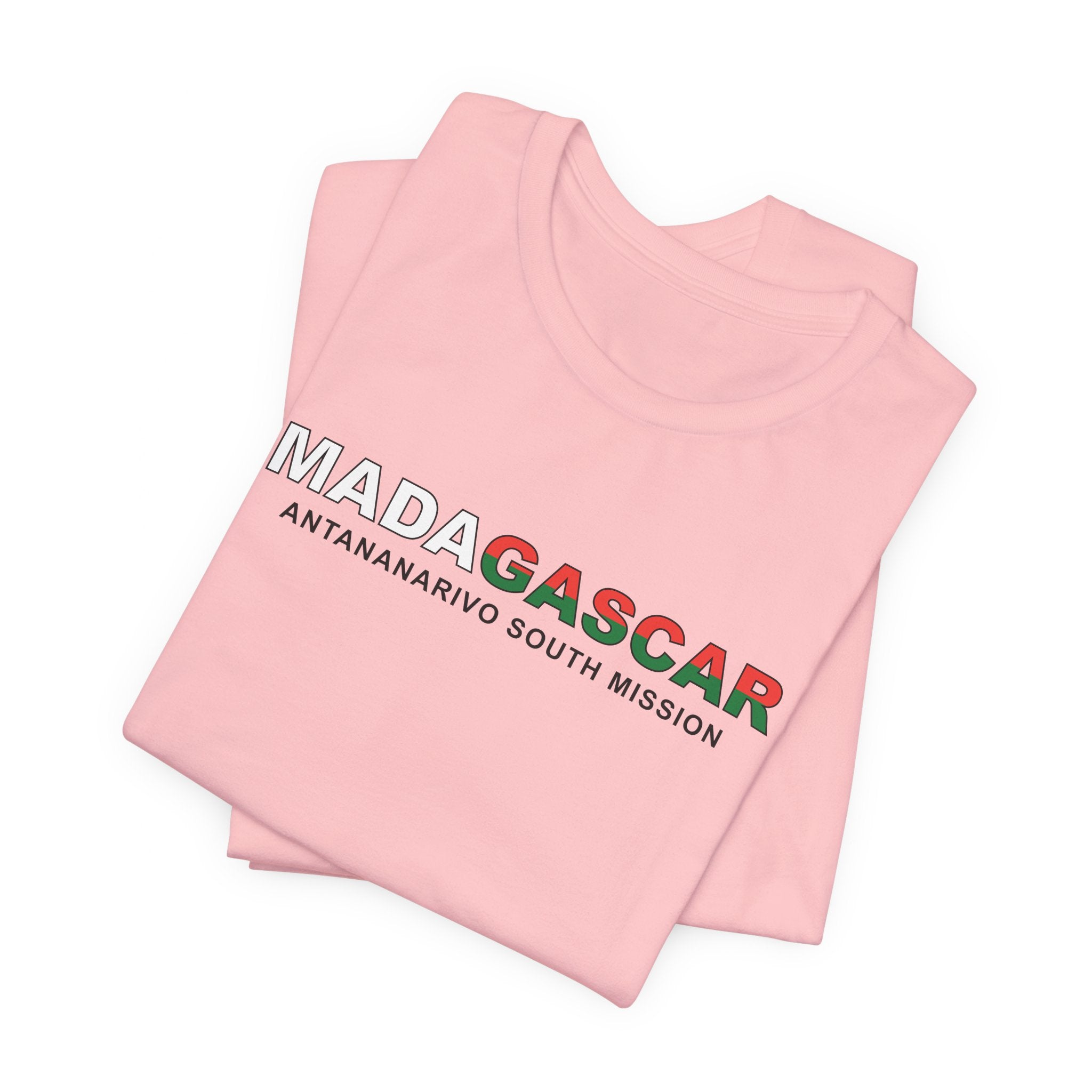 Madagascar Antananarivo South Mission Flag Title T-shirt - Mission Wishlist - LDS Missionary Gift Store