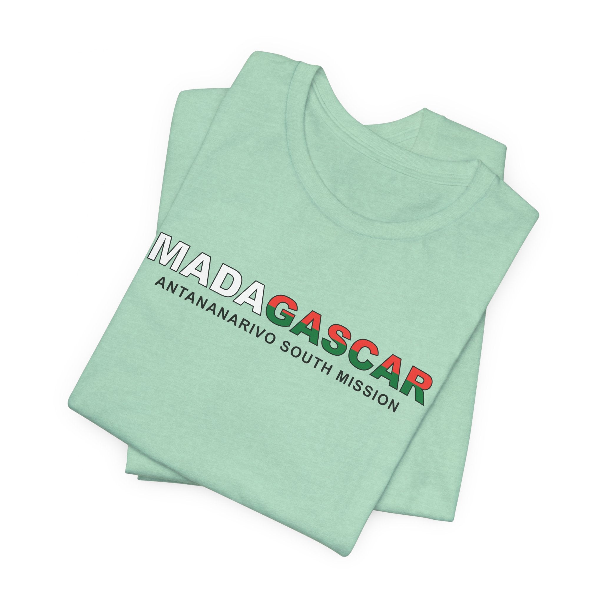 Madagascar Antananarivo South Mission Flag Title T-shirt - Mission Wishlist - LDS Missionary Gift Store