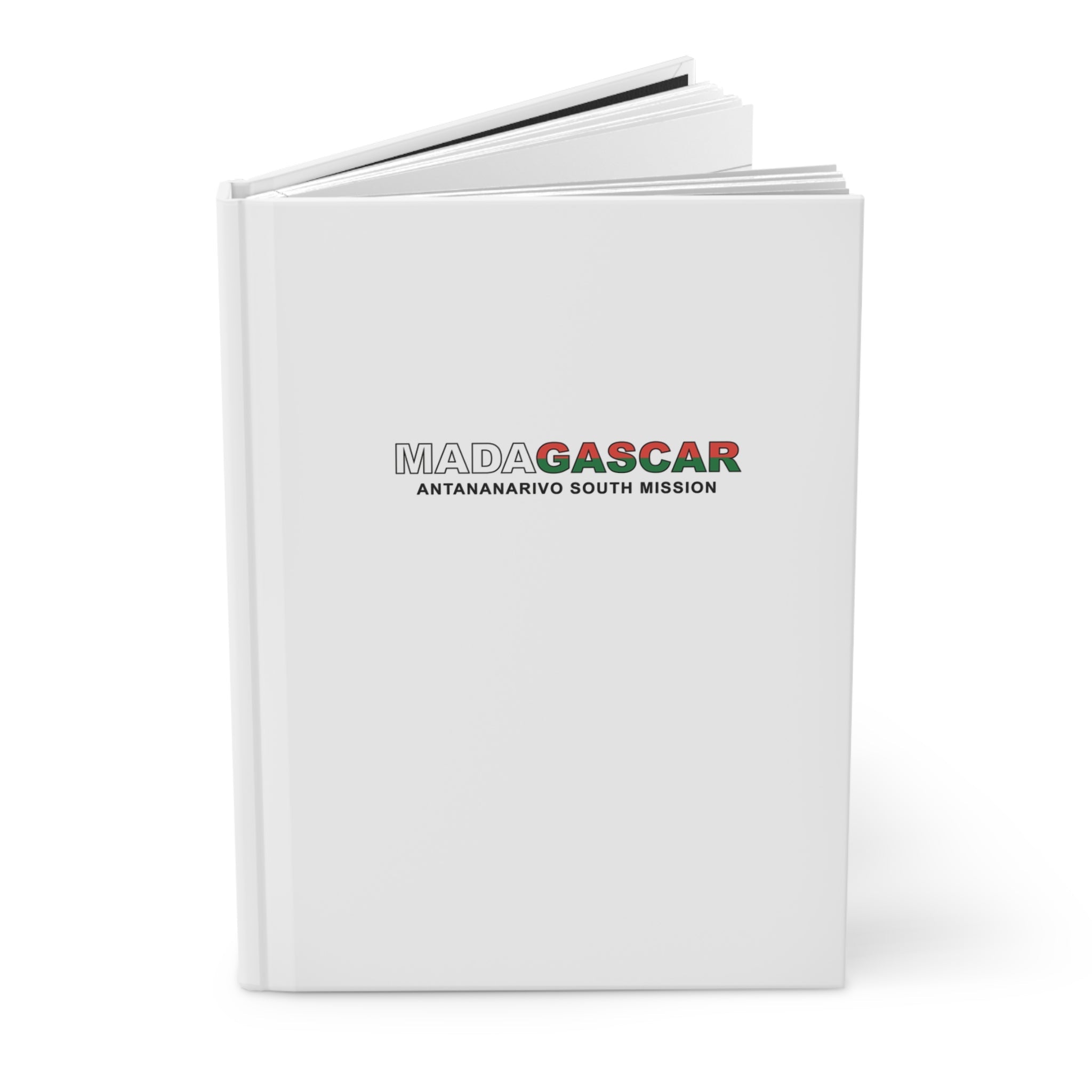 Madagascar Antananarivo South Mission Flag Title White Hardcover Journal Matte - Mission Wishlist - LDS Missionary Gift Store
