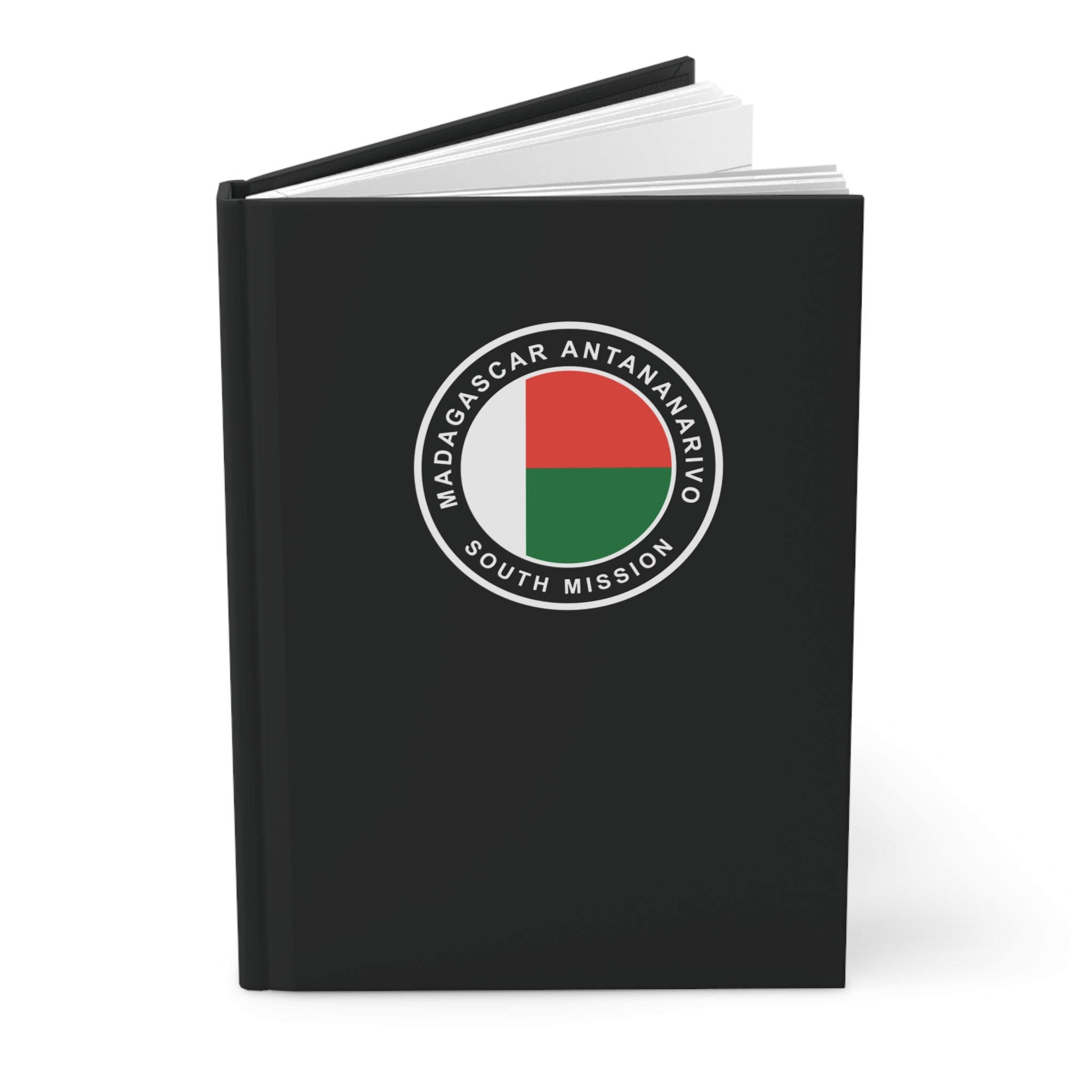 Madagascar Antananarivo South Mission Logo Design Black Hardcover Journal Matte - Mission Wishlist - LDS Missionary Gift Store