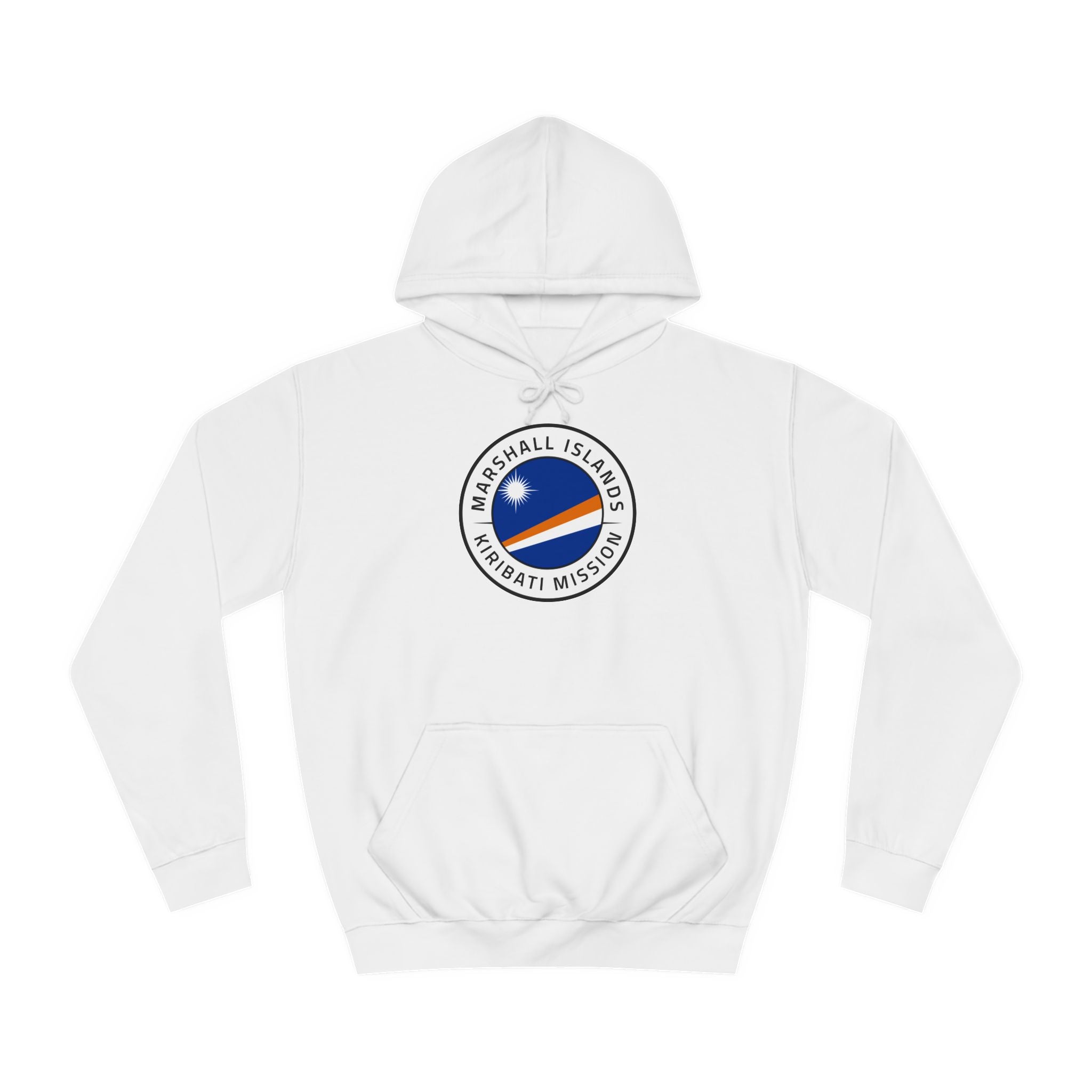 Marshall Islands - Kiribati Mission Flag Logo (White Border) College Hoodie - Latter-Day Saint LDS Missionary Gift - Book of Mormon
