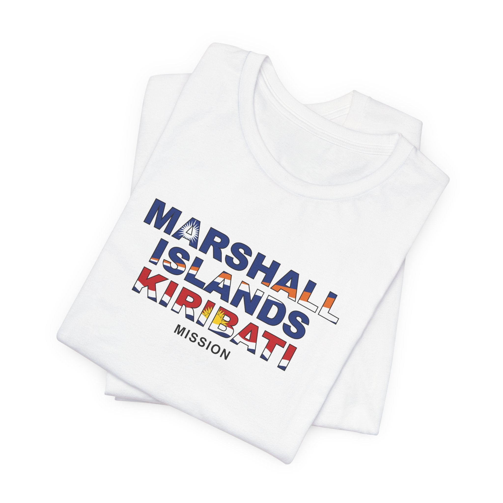 Marshall Islands - Kiribati Mission Flag Title T-shirt - Mission Wishlist - LDS Missionary Gift Store