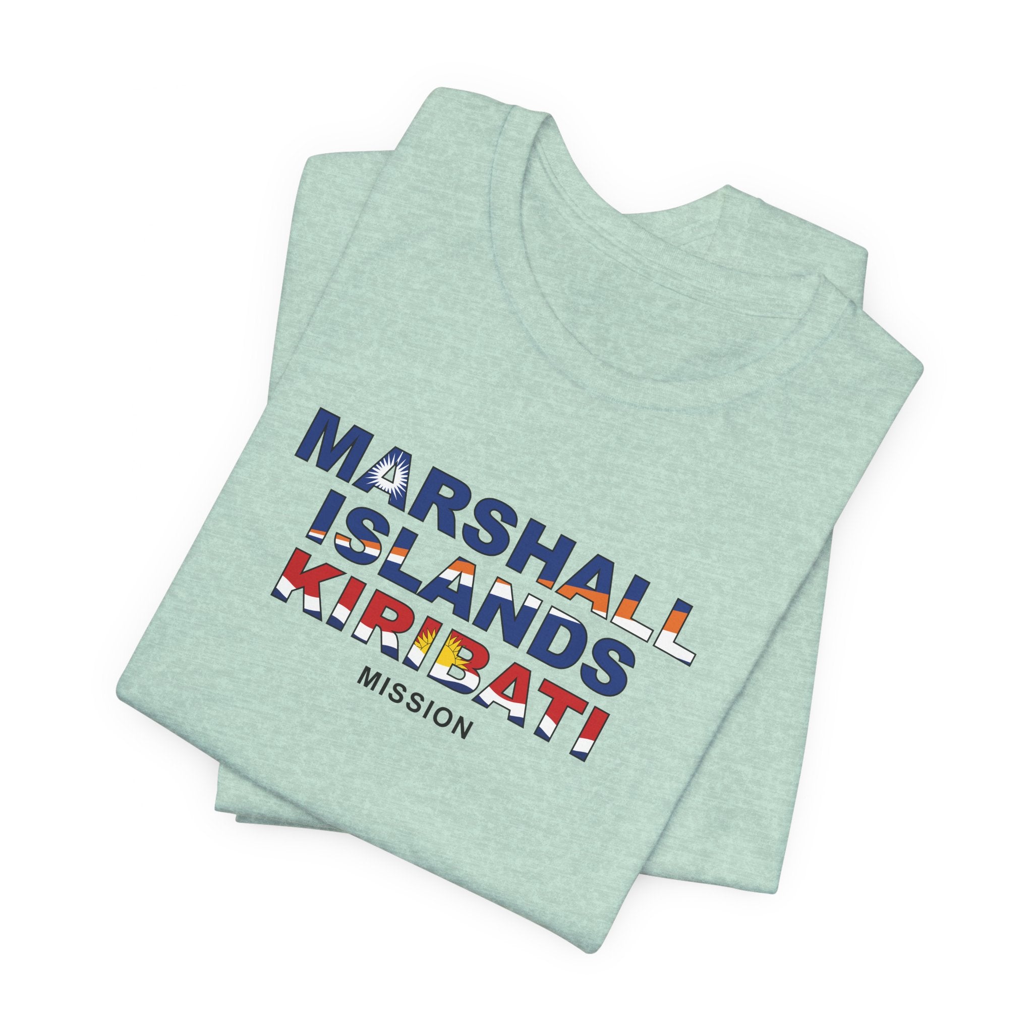 Marshall Islands - Kiribati Mission Flag Title T-shirt - Mission Wishlist - LDS Missionary Gift Store