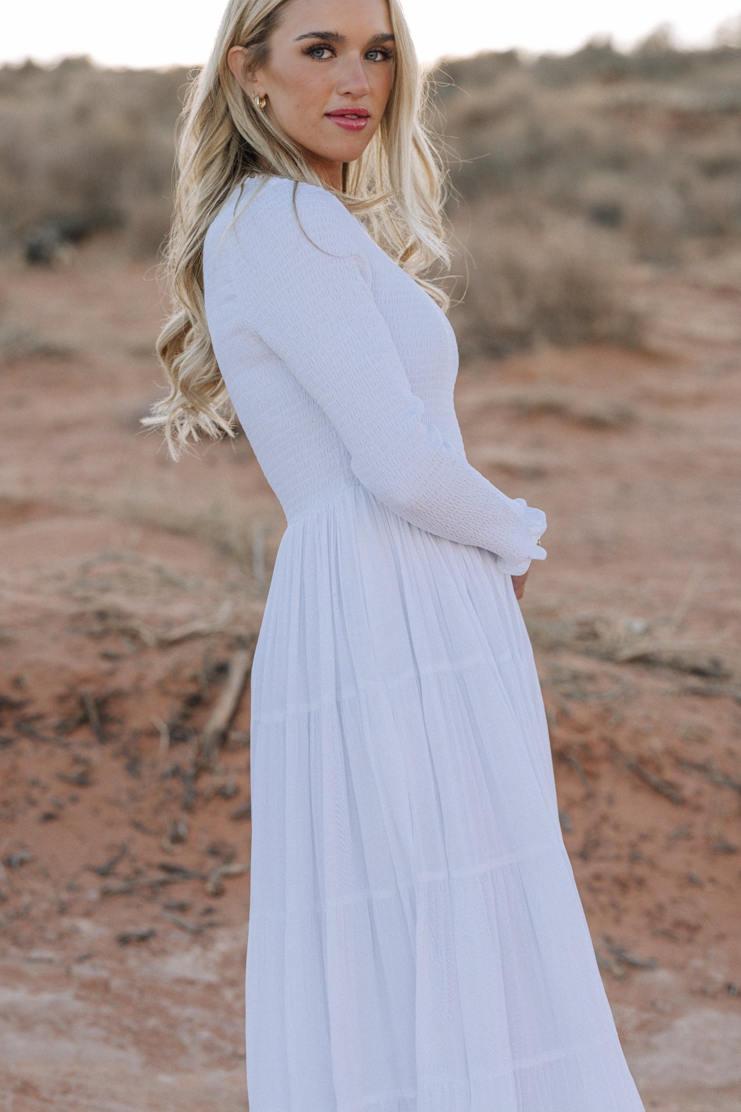 Martha Smocking LDS Temple Dress