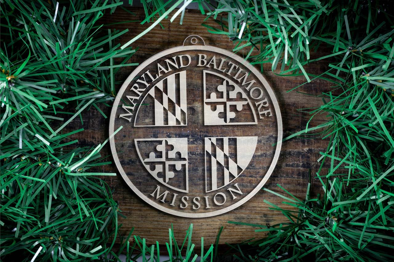 Maryland Baltimore Mission Christmas Ornament - Latter-Day Saint LDS Missionary Gift - Book of Mormon