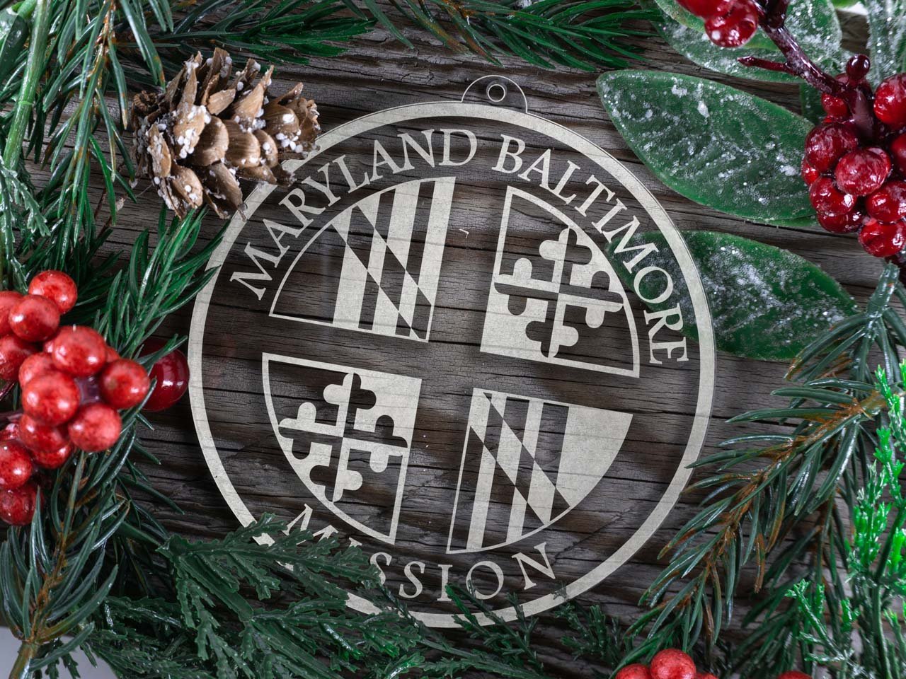 Maryland Baltimore Mission Christmas Ornament - Latter-Day Saint LDS Missionary Gift - Book of Mormon