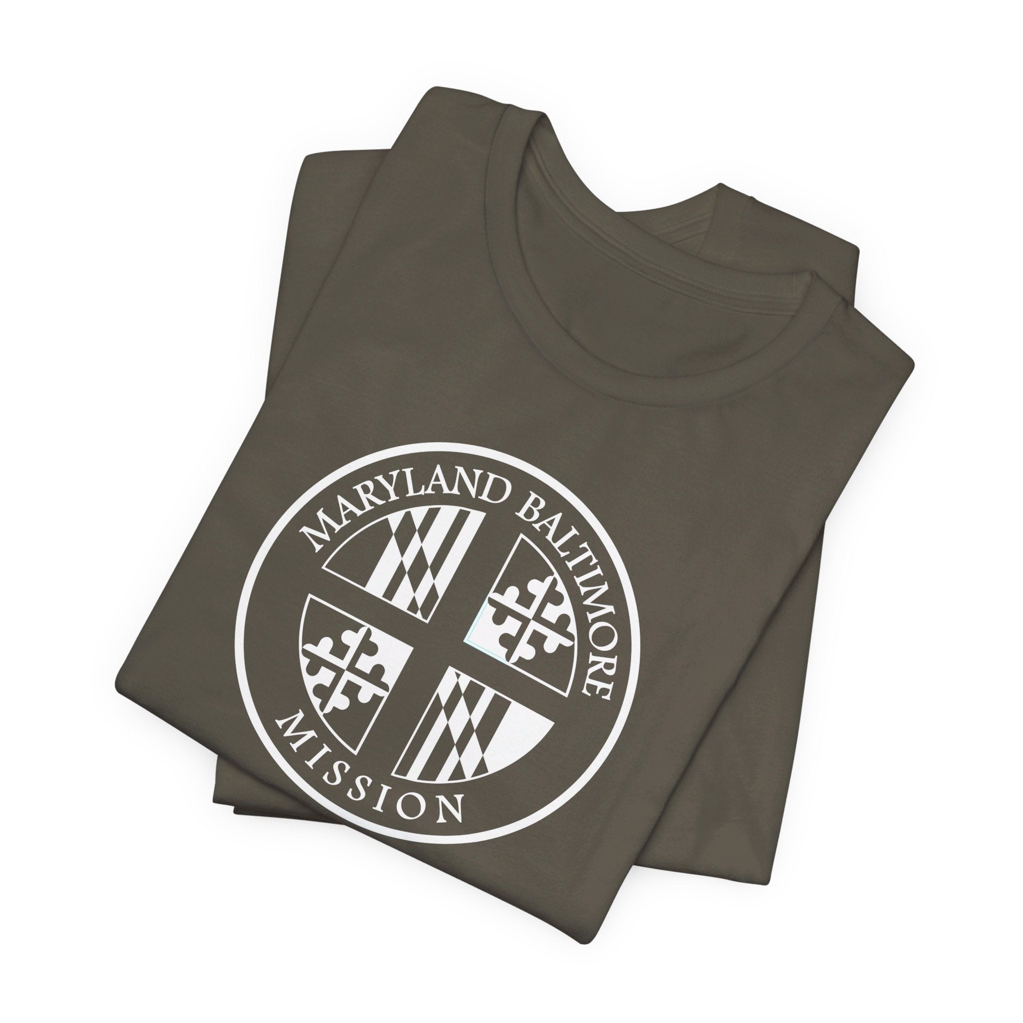 Maryland Baltimore Mission Circular Monochrome Logo T-Shirt - Mission Wishlist - LDS Missionary Gift Store