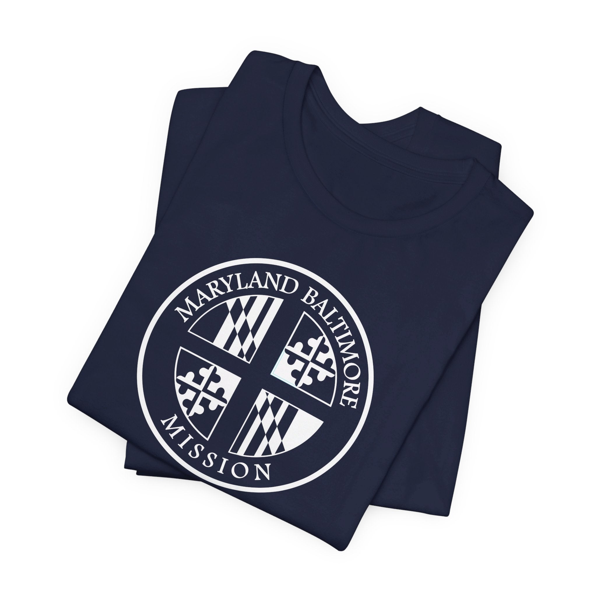 Maryland Baltimore Mission Circular Monochrome Logo T-Shirt - Mission Wishlist - LDS Missionary Gift Store