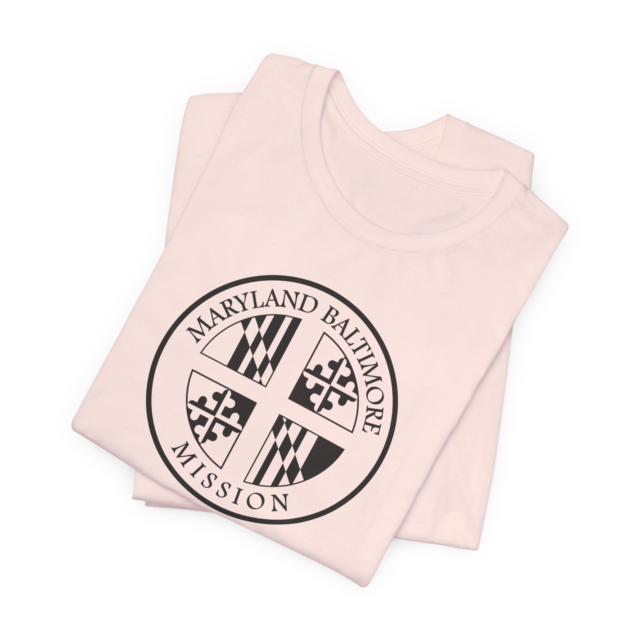 Maryland Baltimore Mission Circular Monochrome Logo T-Shirt - Mission Wishlist - LDS Missionary Gift Store