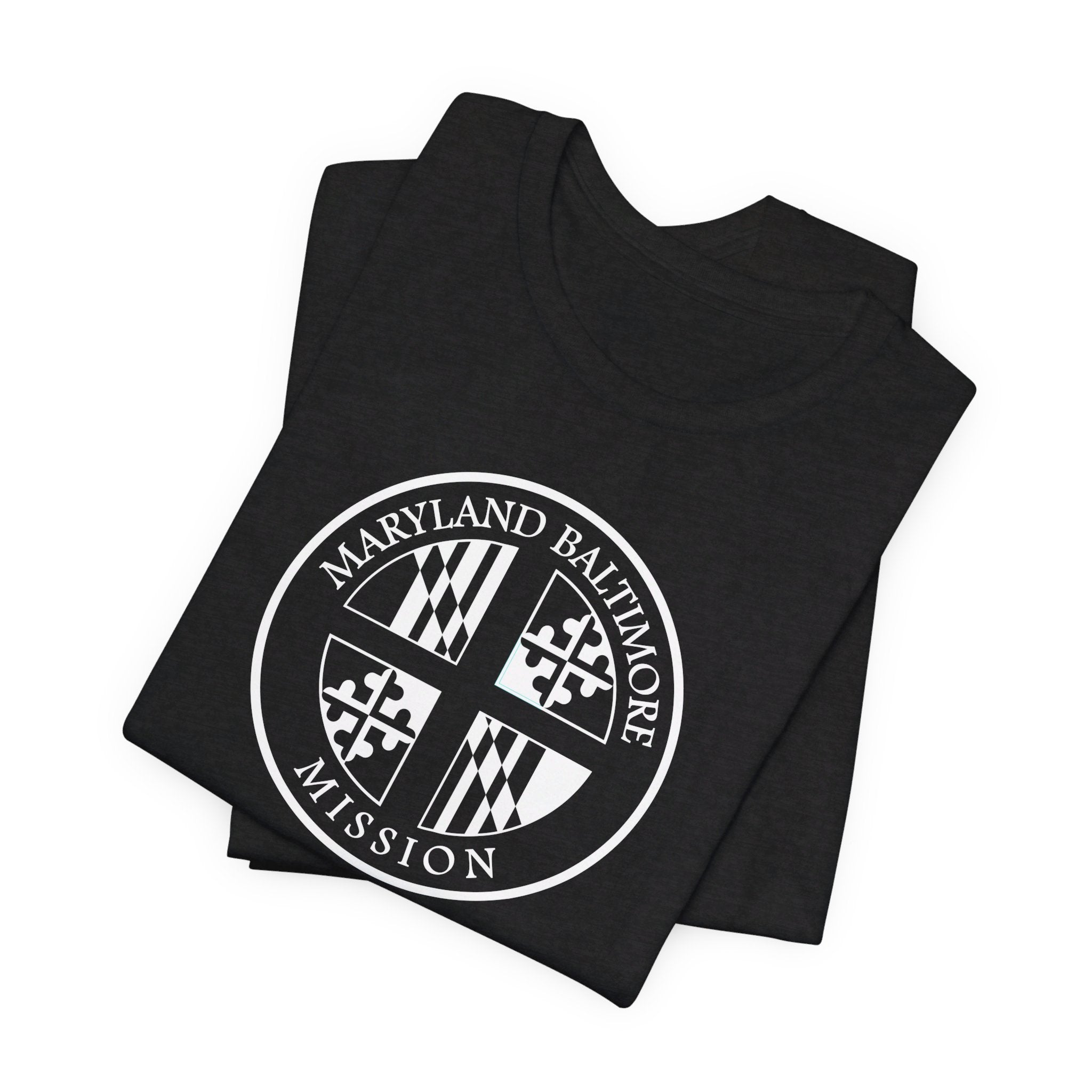Maryland Baltimore Mission Circular Monochrome Logo T-Shirt - Mission Wishlist - LDS Missionary Gift Store