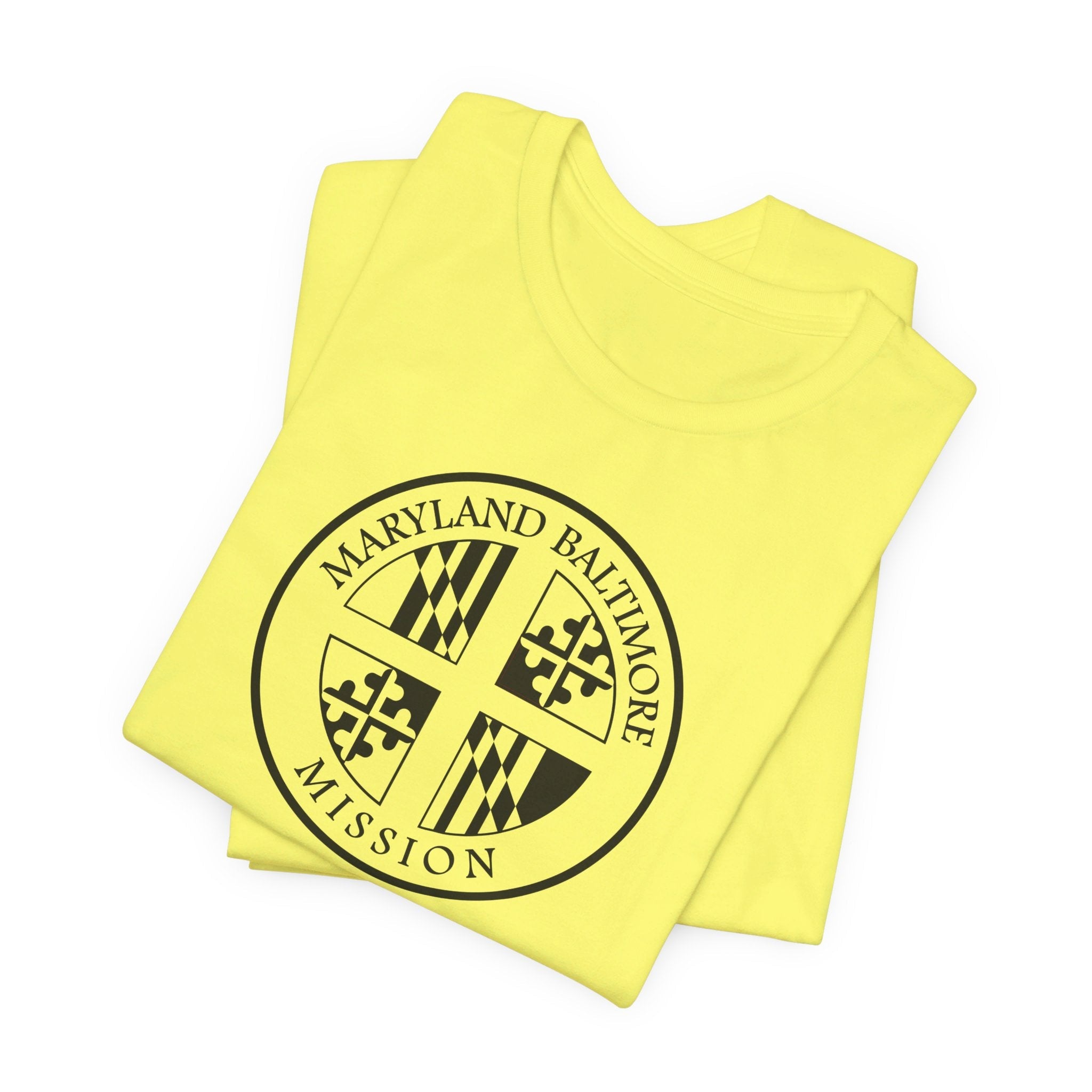 Maryland Baltimore Mission Circular Monochrome Logo T-Shirt - Mission Wishlist - LDS Missionary Gift Store