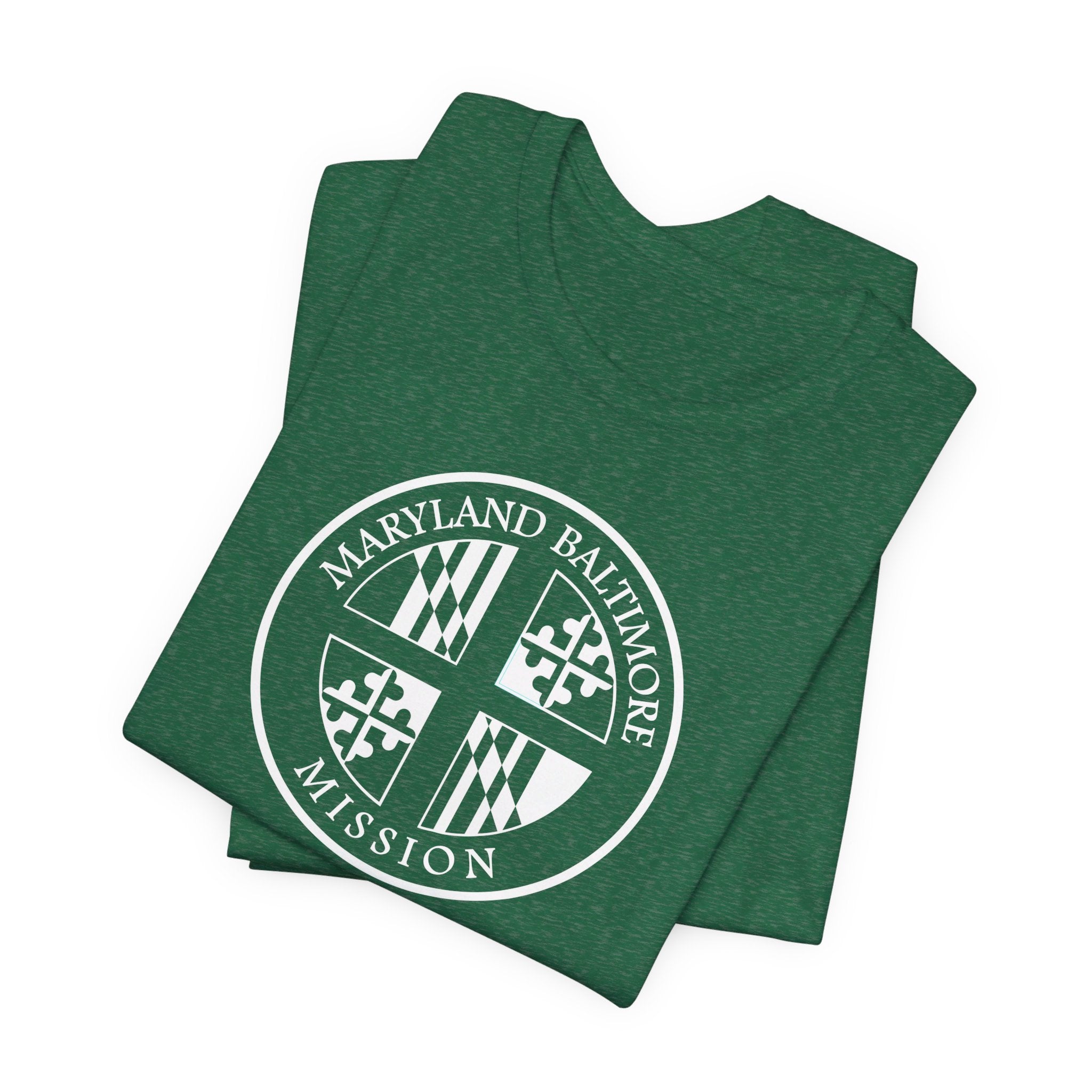 Maryland Baltimore Mission Circular Monochrome Logo T-Shirt - Mission Wishlist - LDS Missionary Gift Store