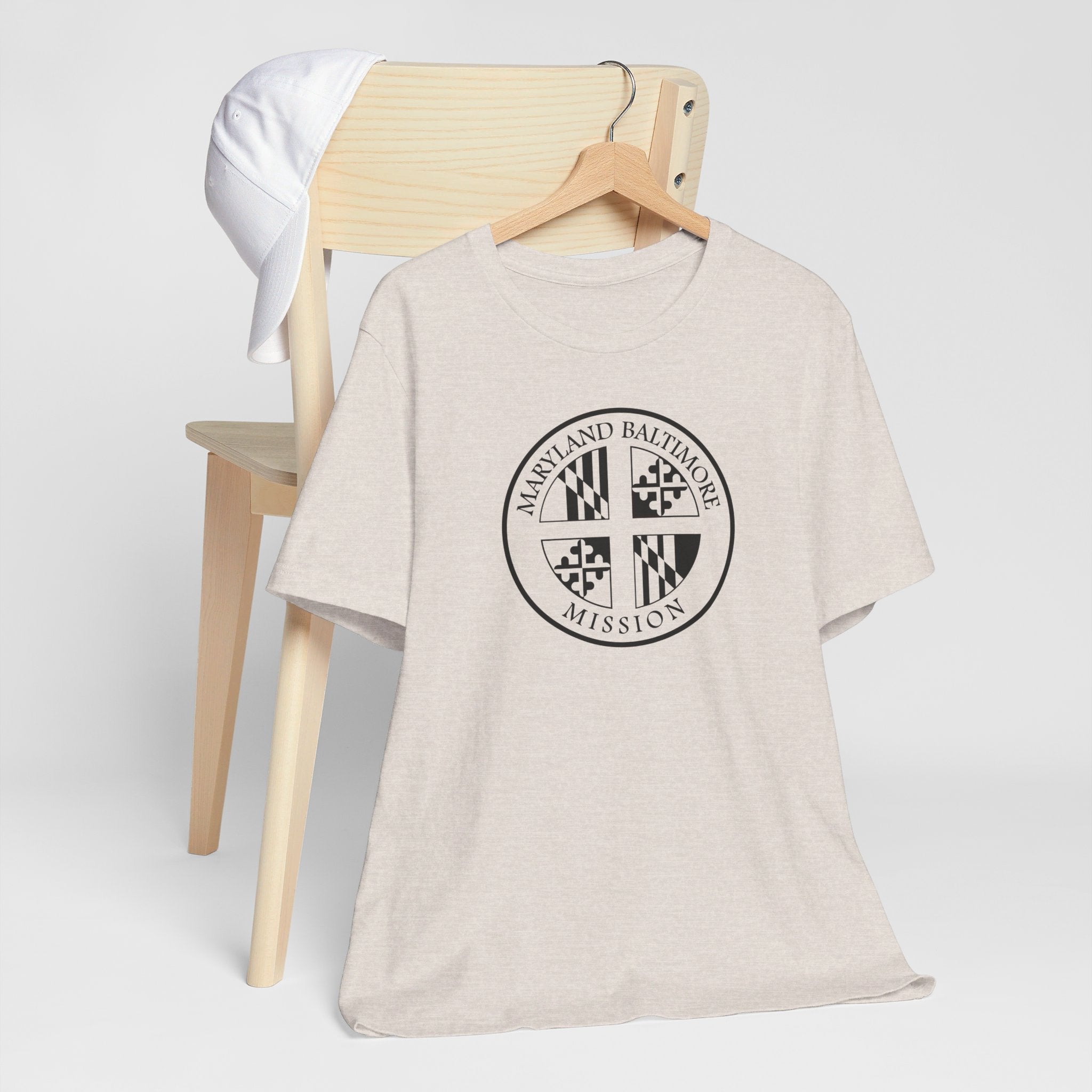 Maryland Baltimore Mission Circular Monochrome Logo T-Shirt - Mission Wishlist - LDS Missionary Gift Store