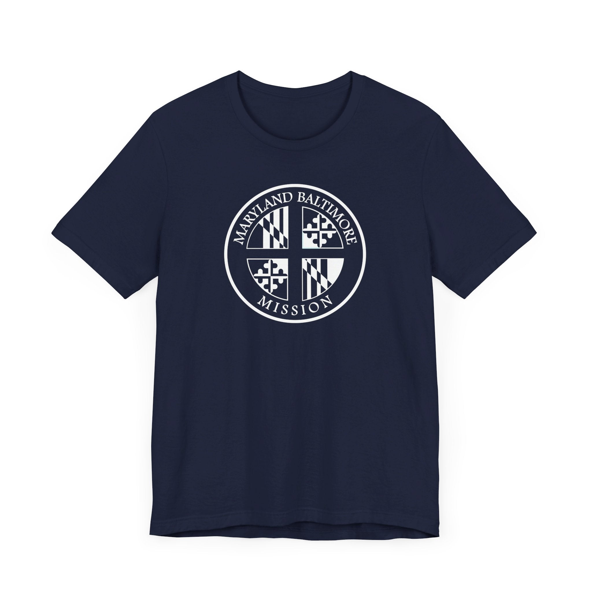 Maryland Baltimore Mission Circular Monochrome Logo T-Shirt - Mission Wishlist - LDS Missionary Gift Store