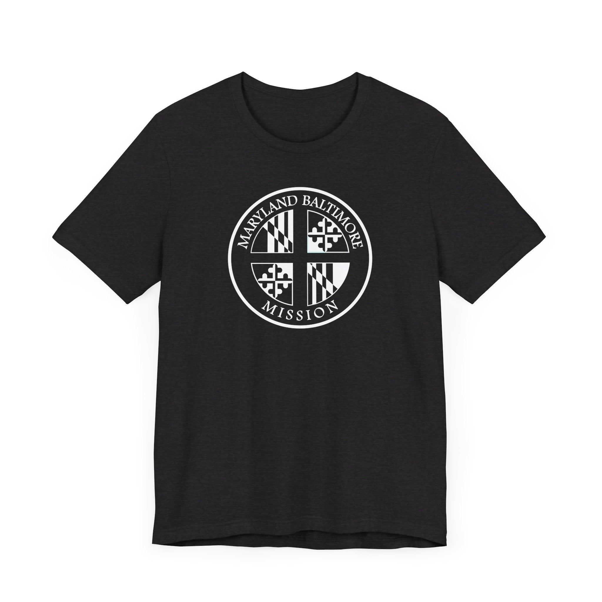 Maryland Baltimore Mission Circular Monochrome Logo T-Shirt - Mission Wishlist - LDS Missionary Gift Store