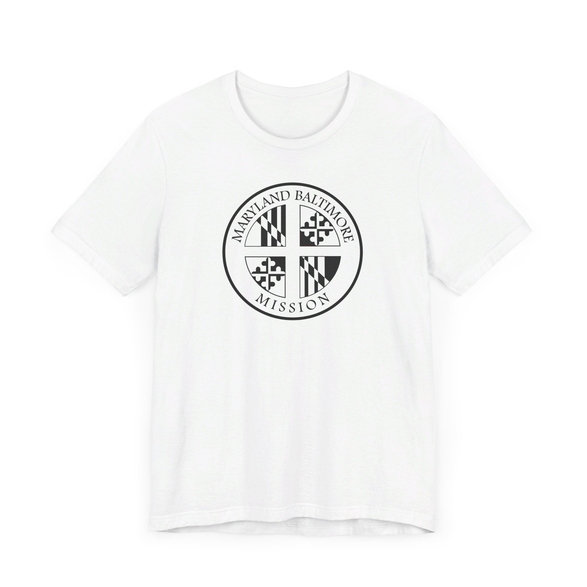 Maryland Baltimore Mission Circular Monochrome Logo T-Shirt - Mission Wishlist - LDS Missionary Gift Store