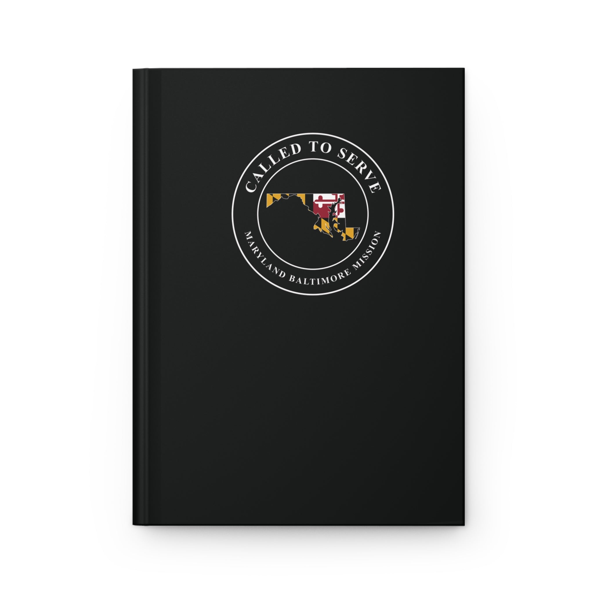 Maryland Baltimore Mission Flag Map Called to Serve Black Hardcover Journal Matte - Mission Wishlist - LDS Missionary Gift Store