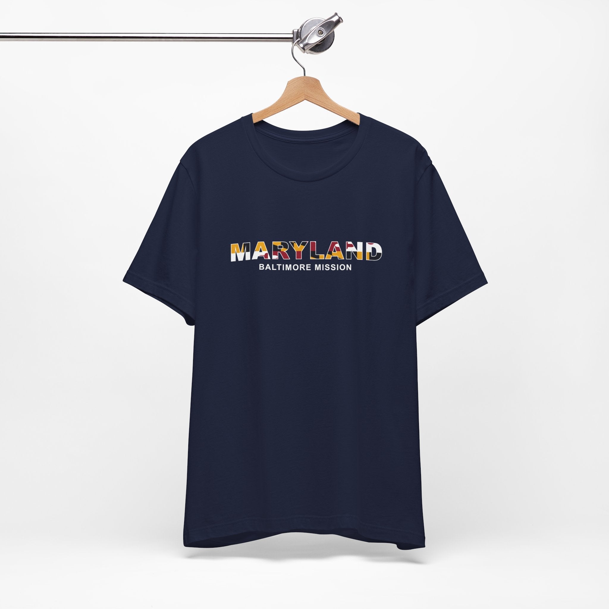 Maryland Baltimore Mission Flag Title T-shirt - Latter-Day Saint LDS Missionary Gift - Book of Mormon