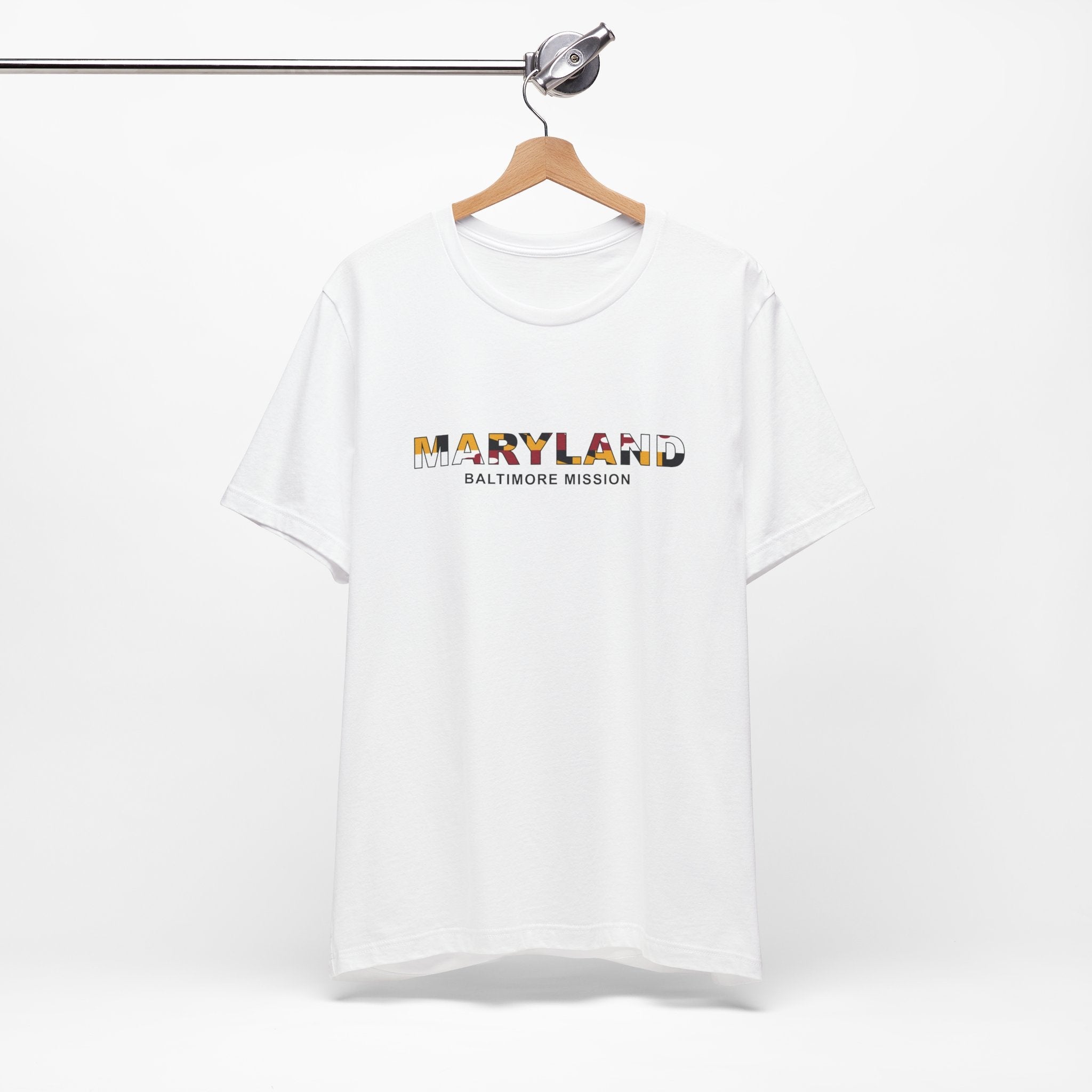 Maryland Baltimore Mission Flag Title T-shirt - Latter-Day Saint LDS Missionary Gift - Book of Mormon