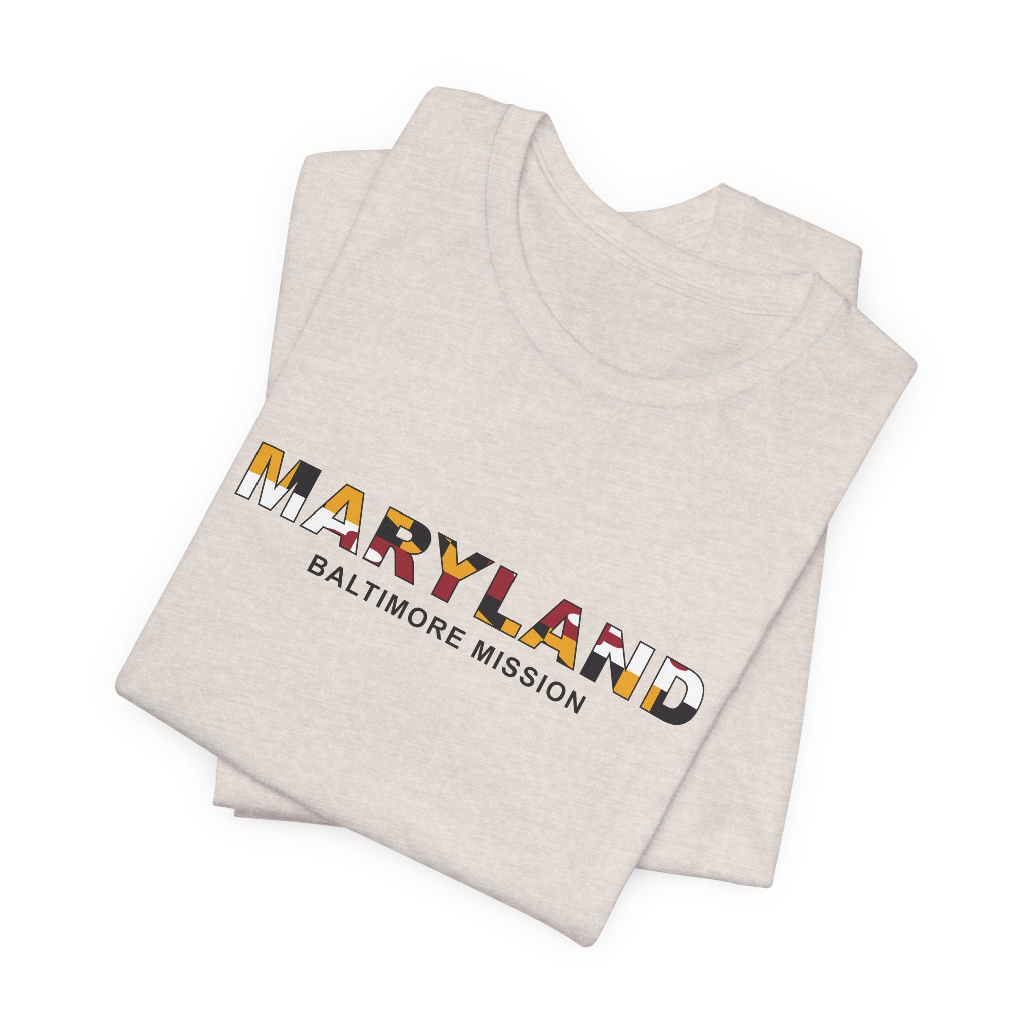 Maryland Baltimore Mission Flag Title T-shirt - Latter-Day Saint LDS Missionary Gift - Book of Mormon