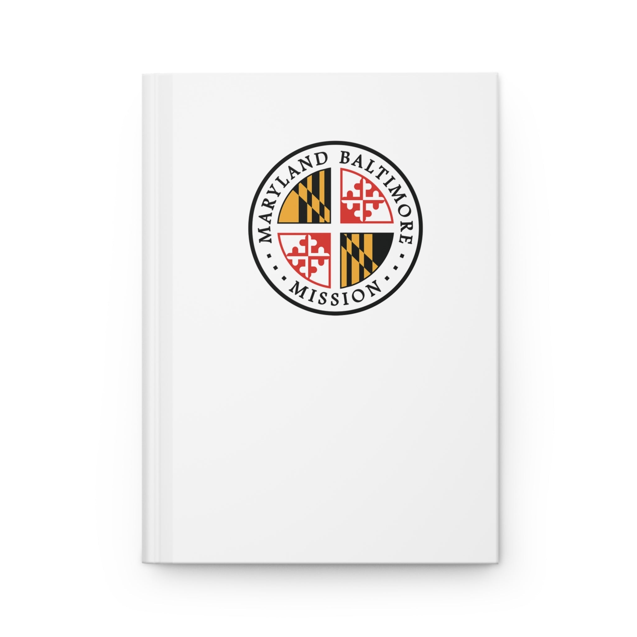 Maryland Baltimore Mission Logo Design White Hardcover Journal Matte - Latter-Day Saint LDS Missionary Gift - Book of Mormon