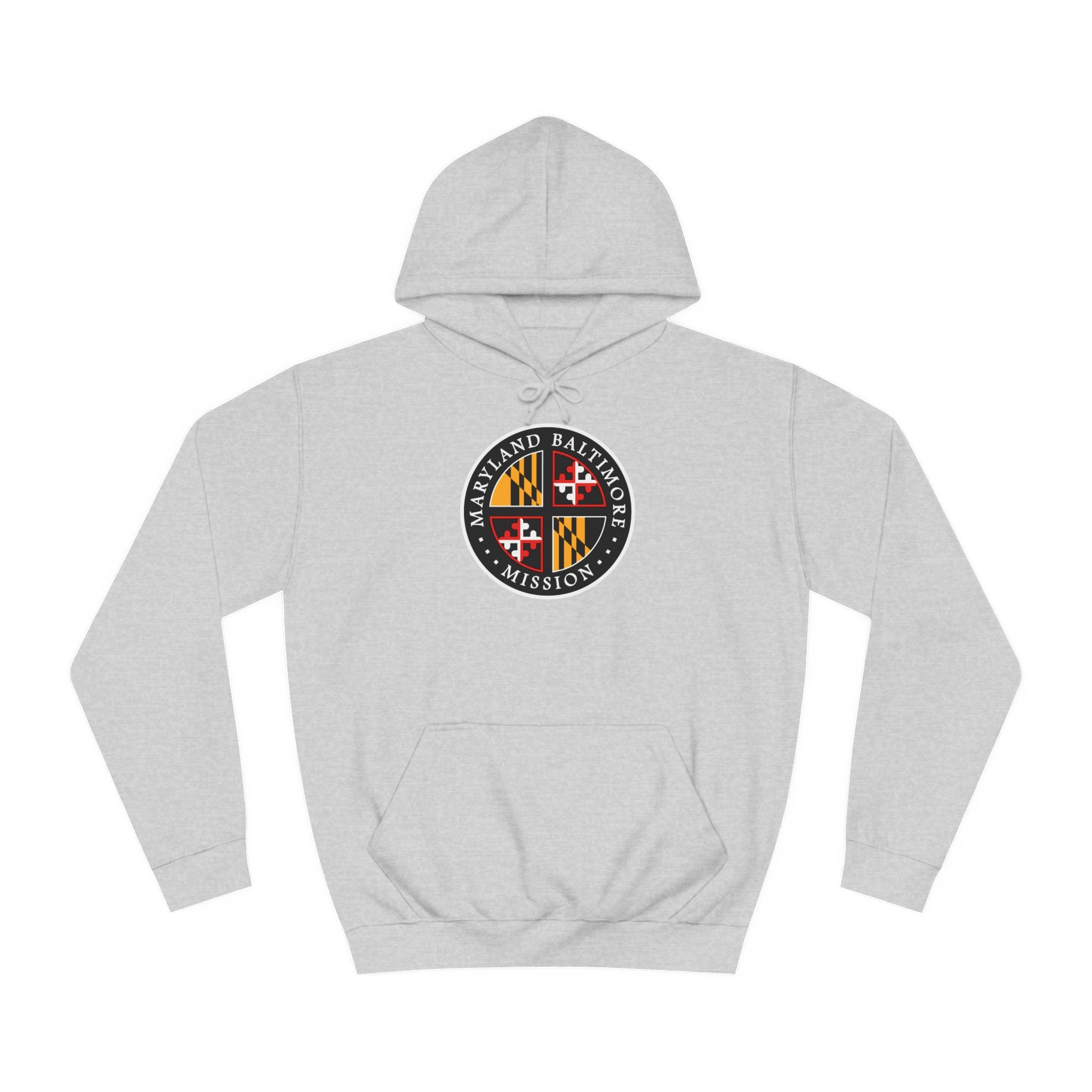 Maryland Baltimore Mission State Flag Logo (Black Border) College Hoodie - Mission Wishlist - LDS Missionary Gift Store