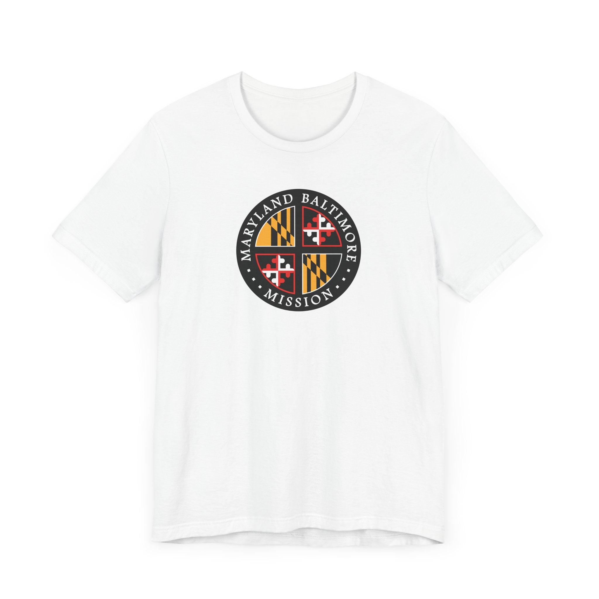 Maryland Baltimore Mission State Flag Logo (Black Border) T-shirt - Mission Wishlist - LDS Missionary Gift Store