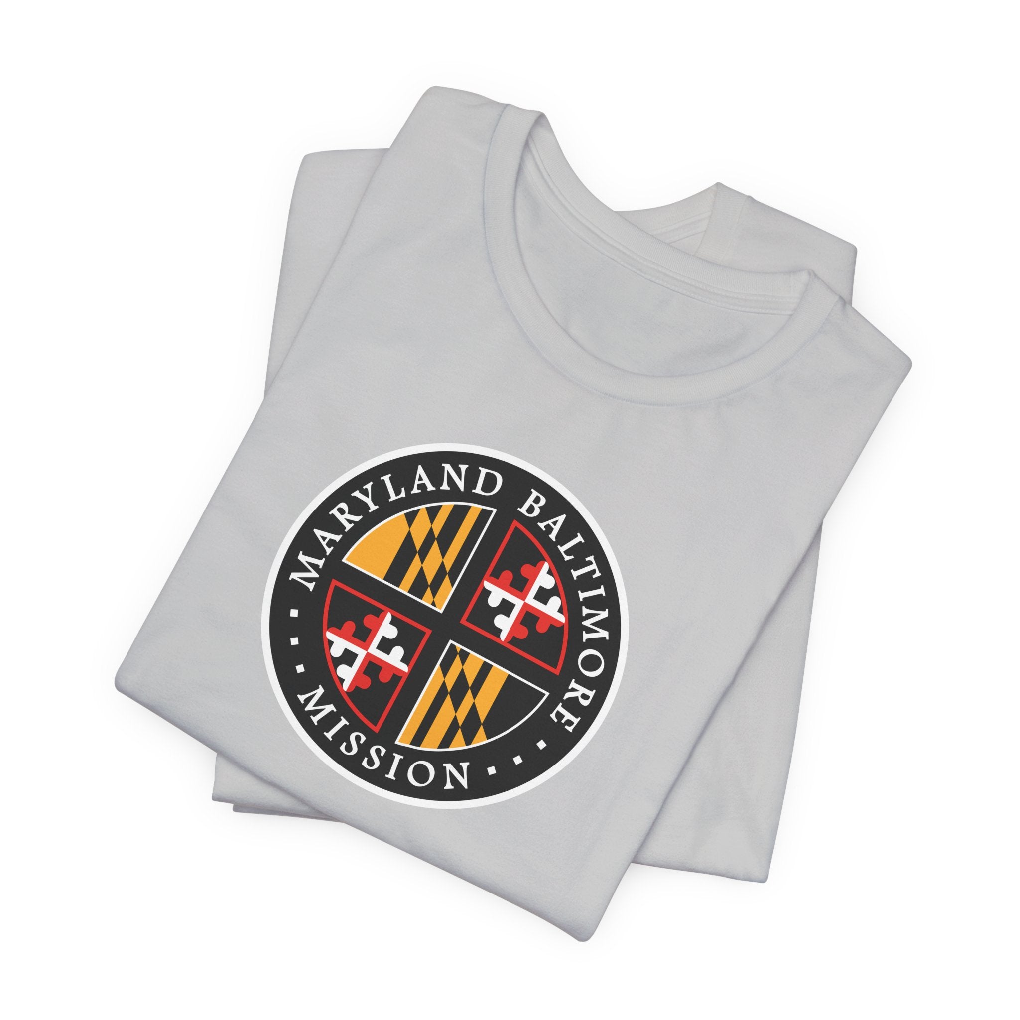 Maryland Baltimore Mission State Flag Logo (Black Border) T-shirt - Mission Wishlist - LDS Missionary Gift Store