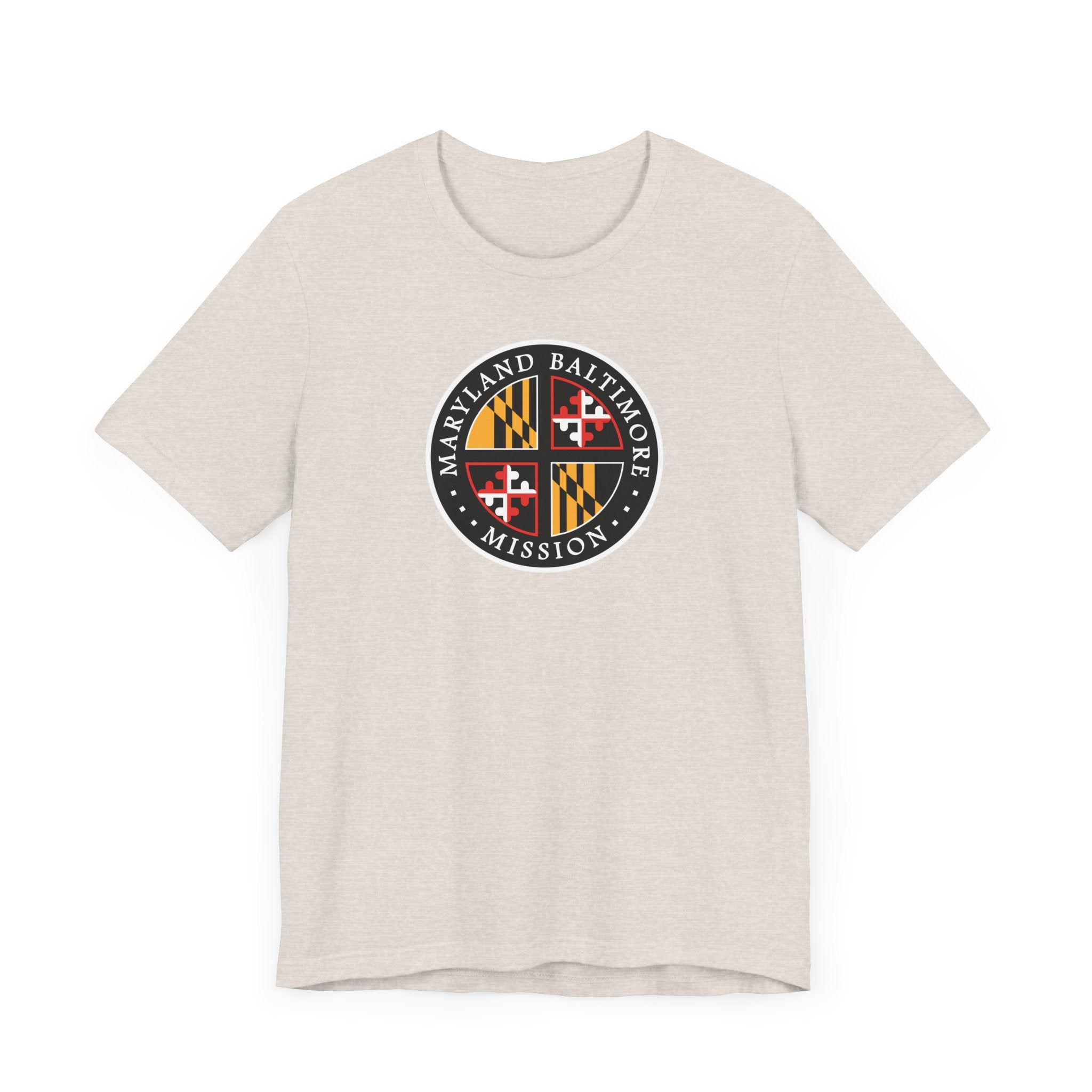 Maryland Baltimore Mission State Flag Logo (Black Border) T-shirt - Mission Wishlist - LDS Missionary Gift Store