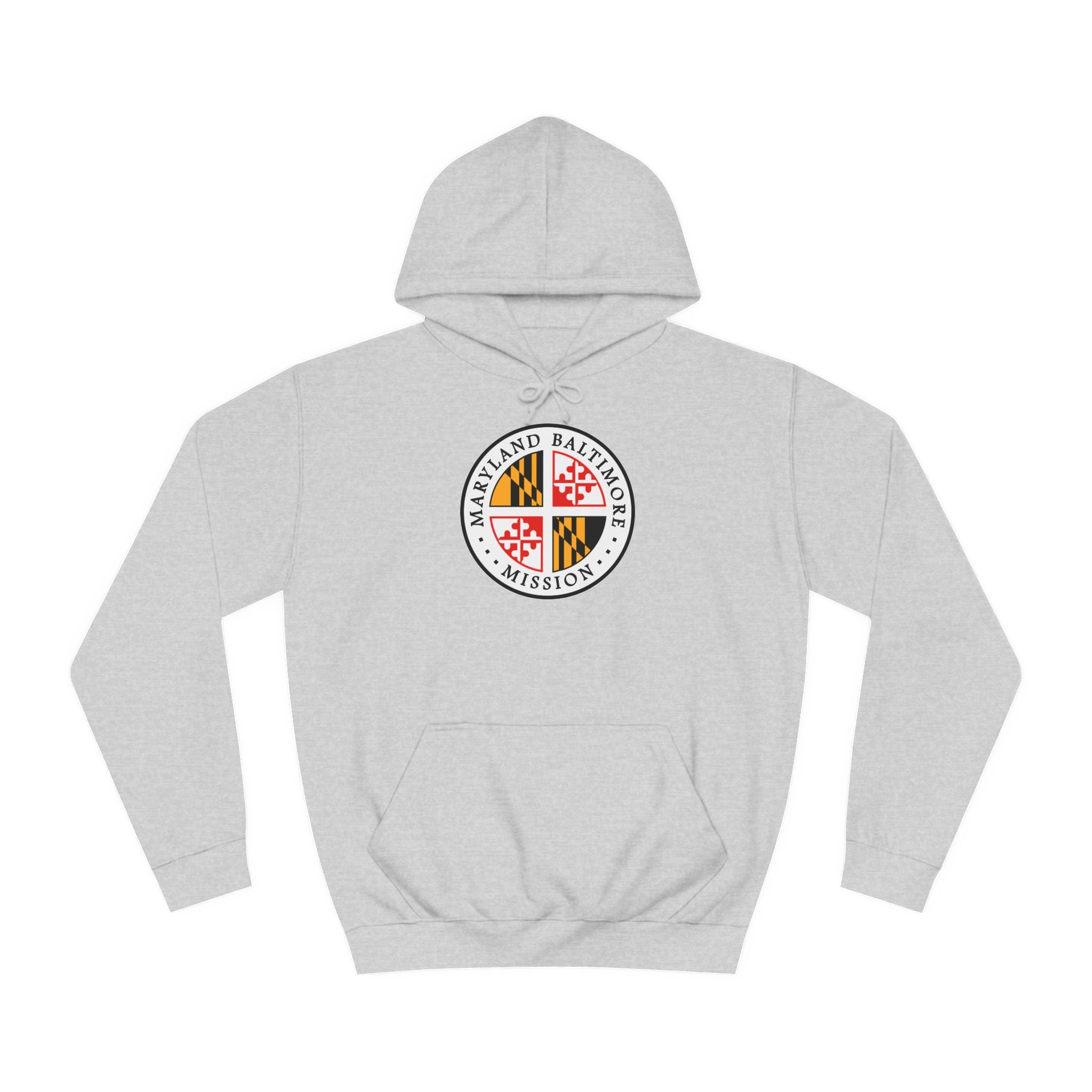 Maryland Baltimore Mission State Flag Logo (White Border) College Hoodie - Mission Wishlist - LDS Missionary Gift Store