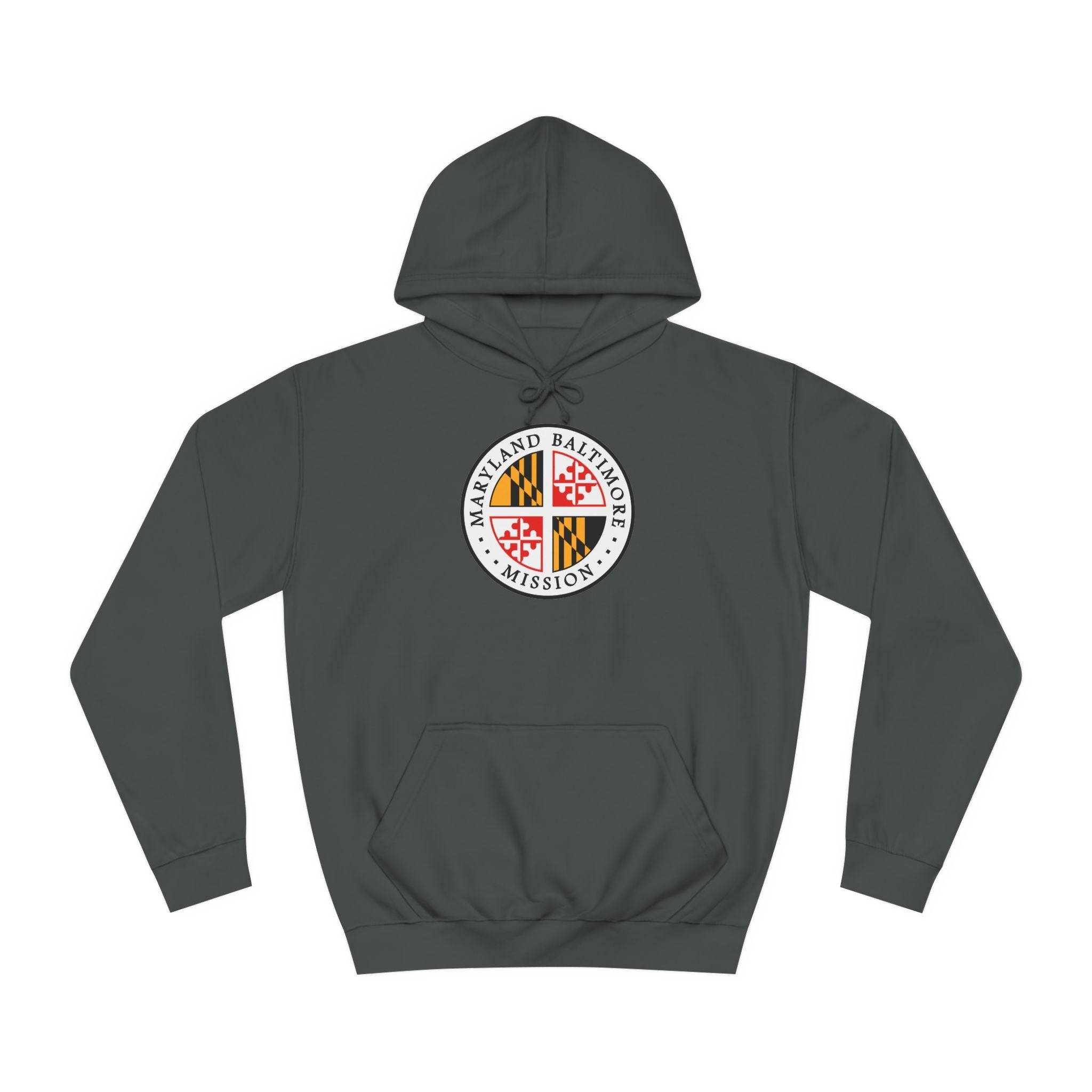 Maryland Baltimore Mission State Flag Logo (White Border) College Hoodie - Mission Wishlist - LDS Missionary Gift Store