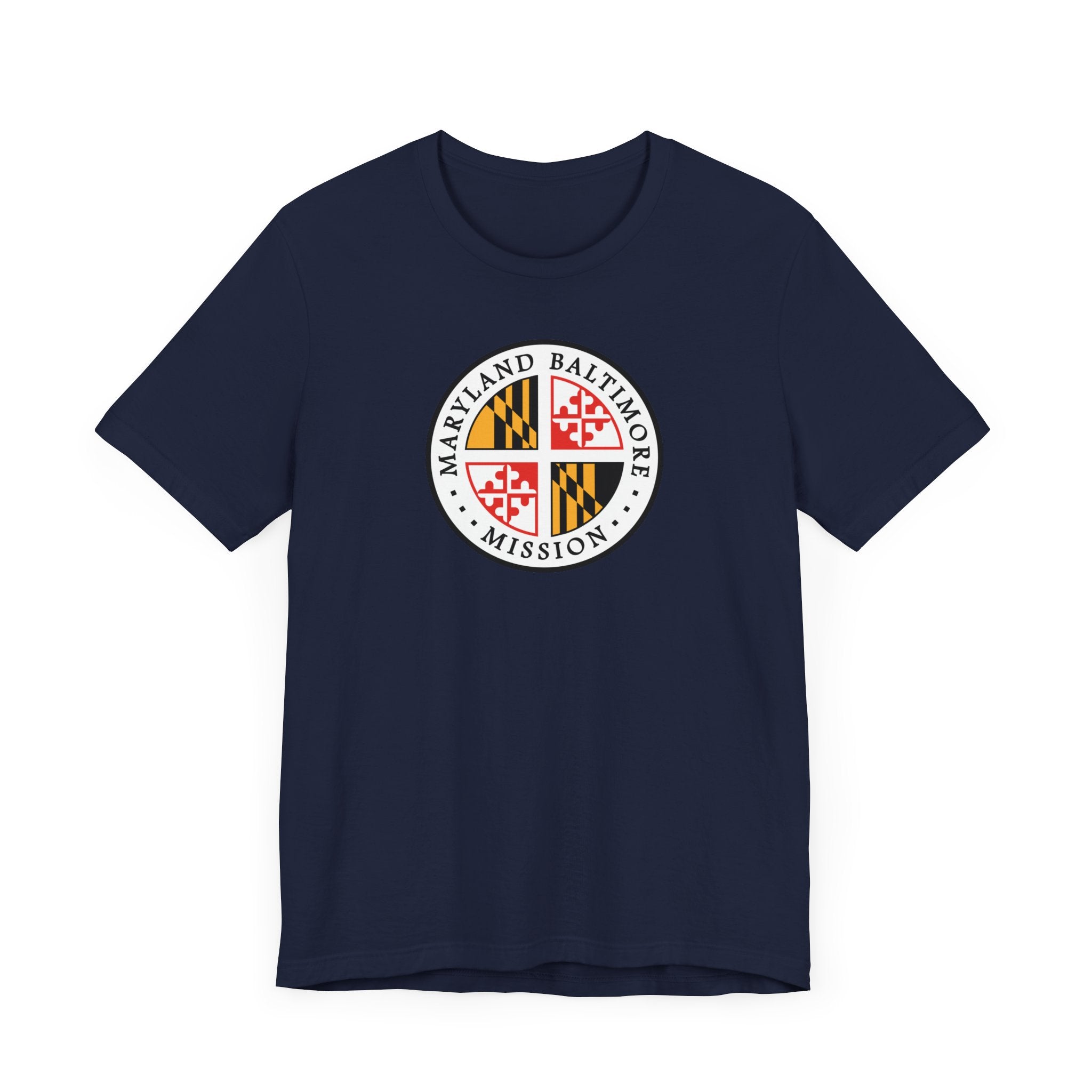 Maryland Baltimore Mission State Flag Logo (White Border) T-shirt - Mission Wishlist - LDS Missionary Gift Store