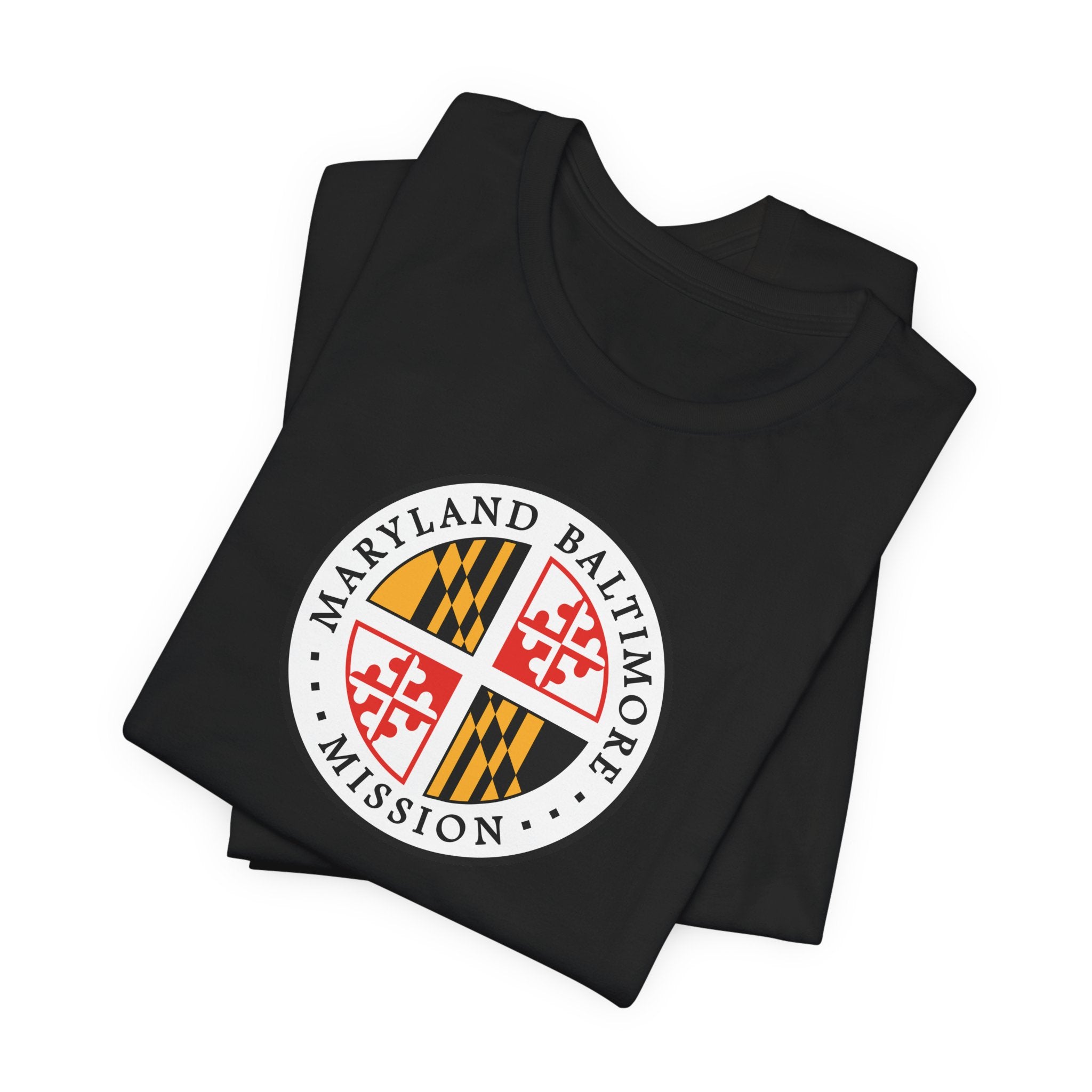 Maryland Baltimore Mission State Flag Logo (White Border) T-shirt - Mission Wishlist - LDS Missionary Gift Store
