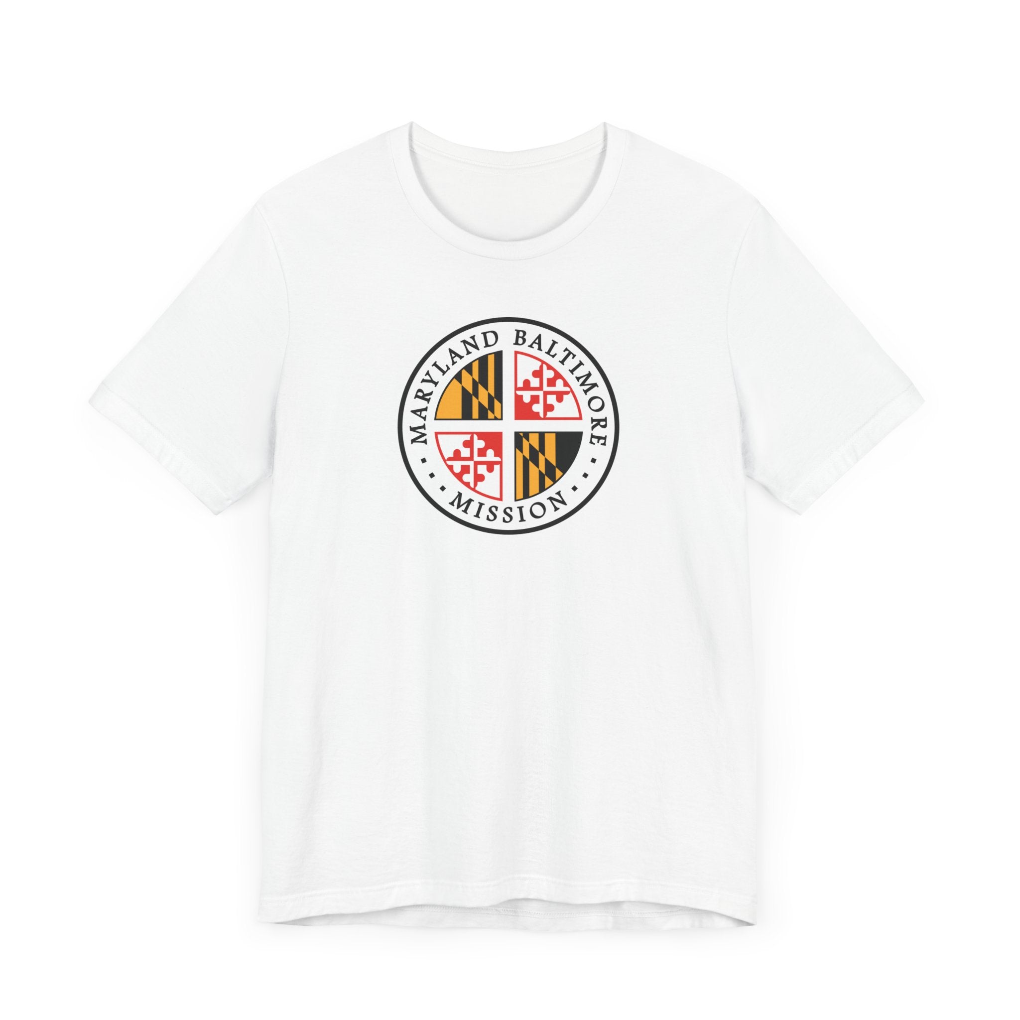 Maryland Baltimore Mission State Flag Logo (White Border) T-shirt - Mission Wishlist - LDS Missionary Gift Store