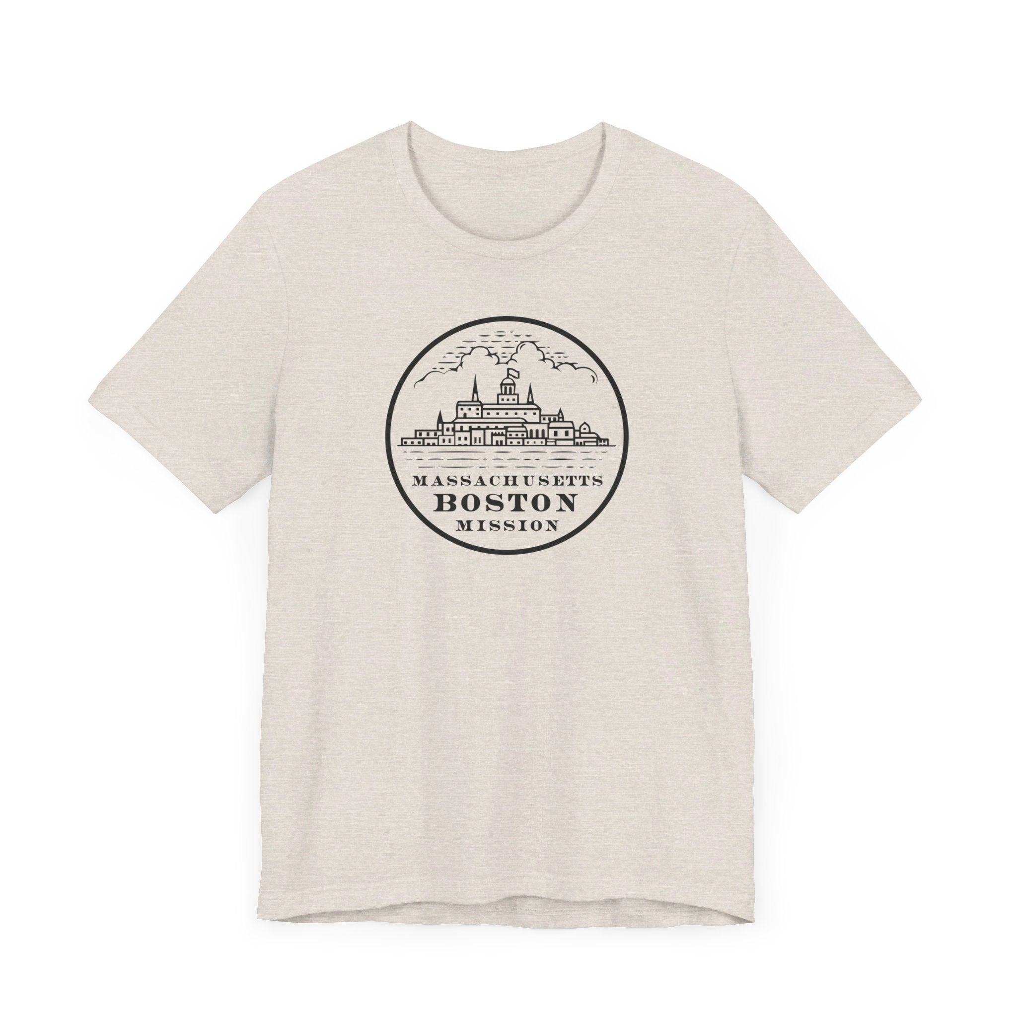 Massachusetts Boston Mission Circular Monochrome Logo T-Shirt - Mission Wishlist - LDS Missionary Gift Store
