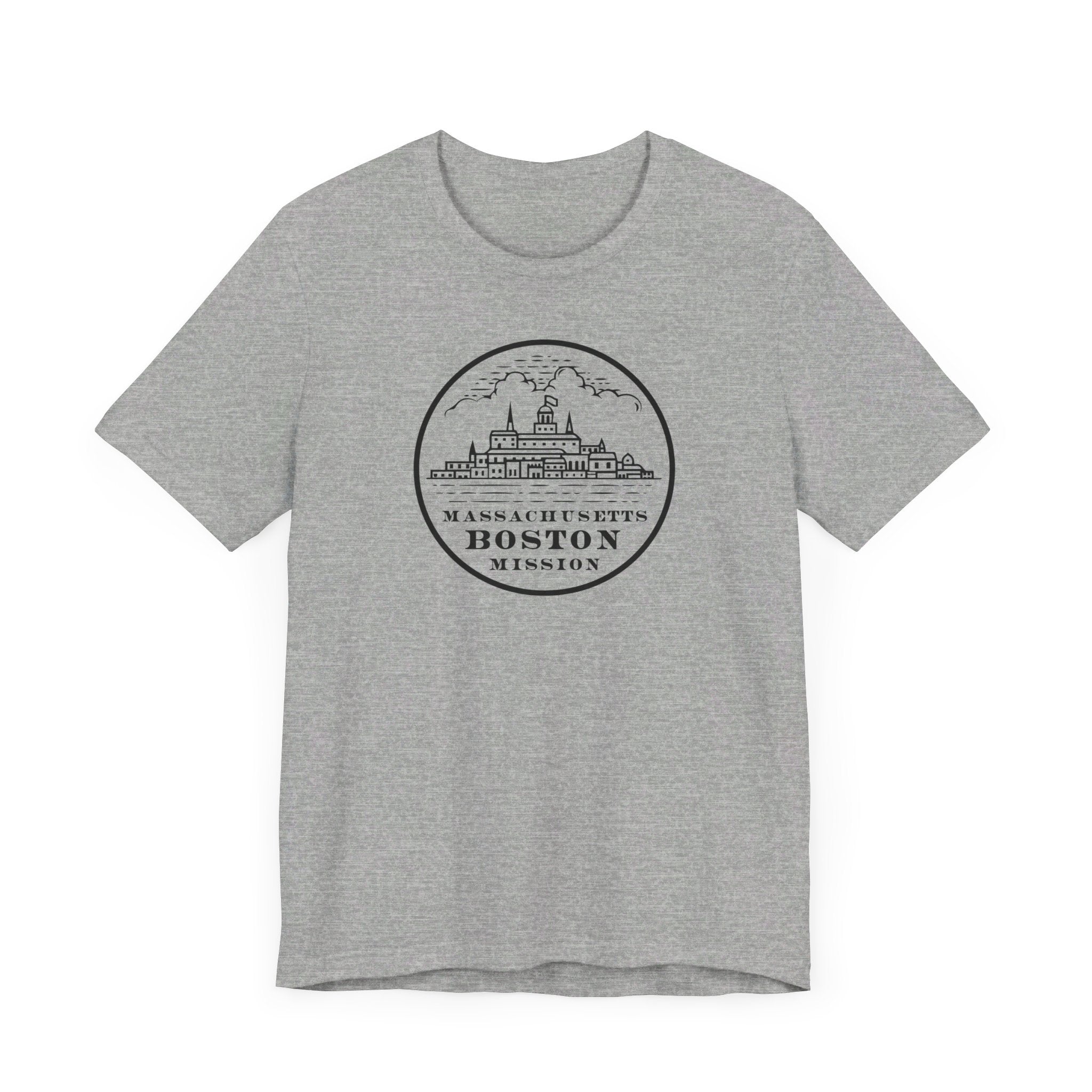 Massachusetts Boston Mission Circular Monochrome Logo T-Shirt - Mission Wishlist - LDS Missionary Gift Store