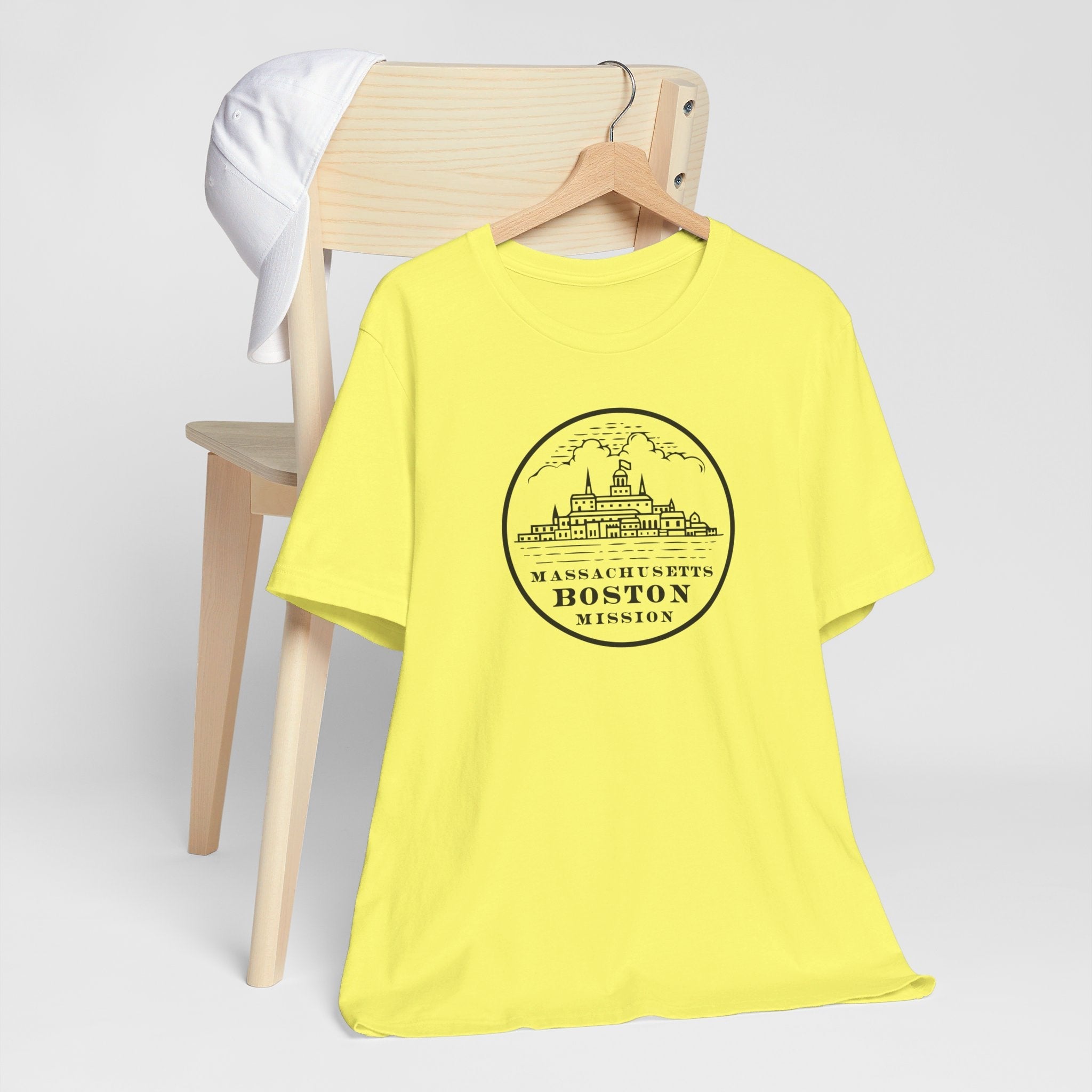 Massachusetts Boston Mission Circular Monochrome Logo T-Shirt - Mission Wishlist - LDS Missionary Gift Store