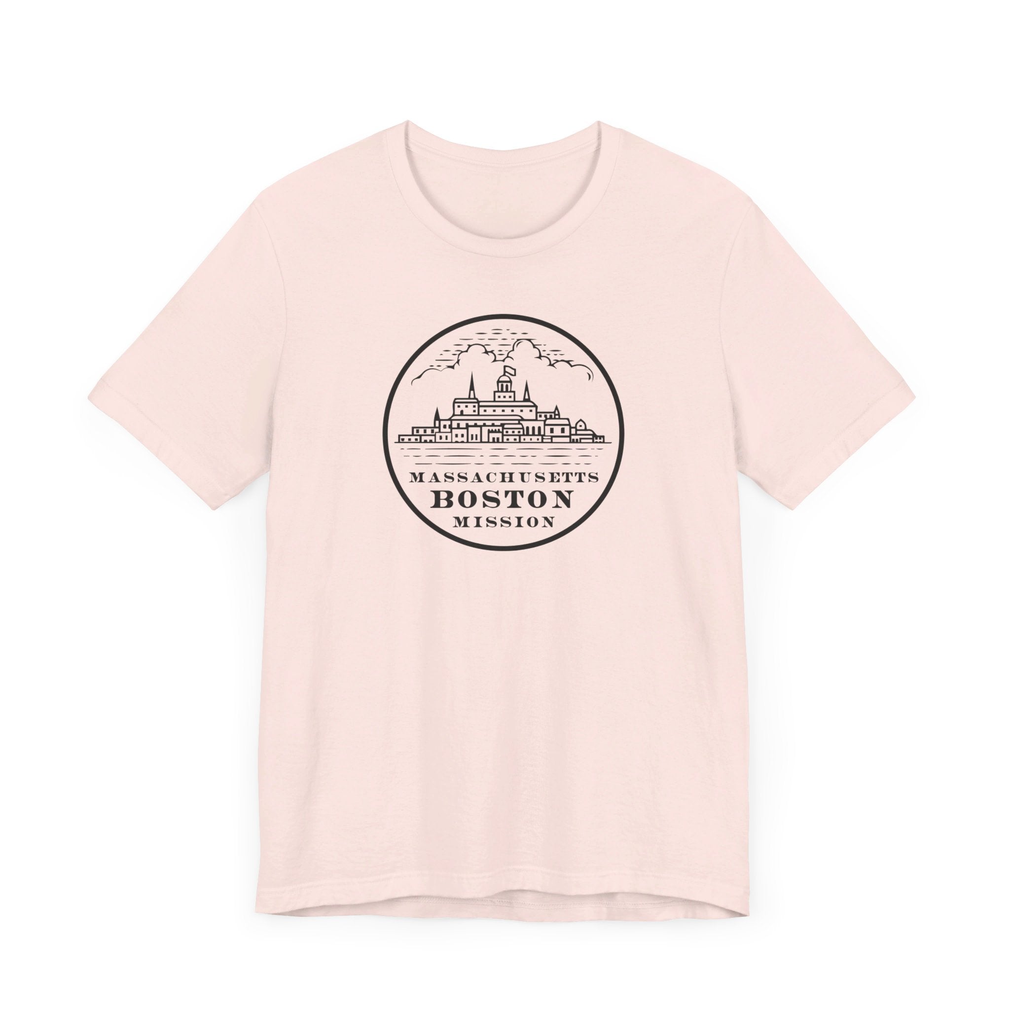 Massachusetts Boston Mission Circular Monochrome Logo T-Shirt - Mission Wishlist - LDS Missionary Gift Store