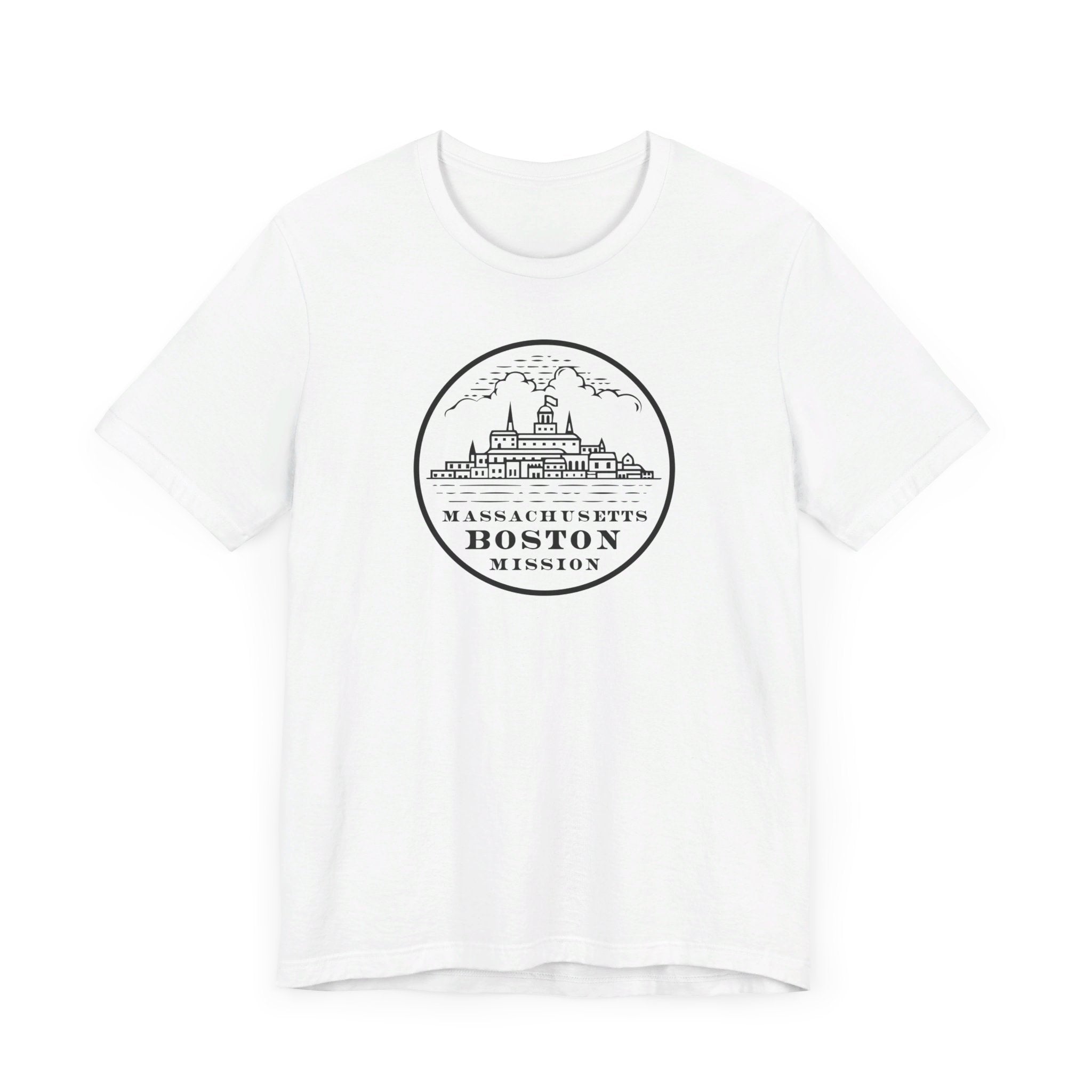 Massachusetts Boston Mission Circular Monochrome Logo T-Shirt - Mission Wishlist - LDS Missionary Gift Store